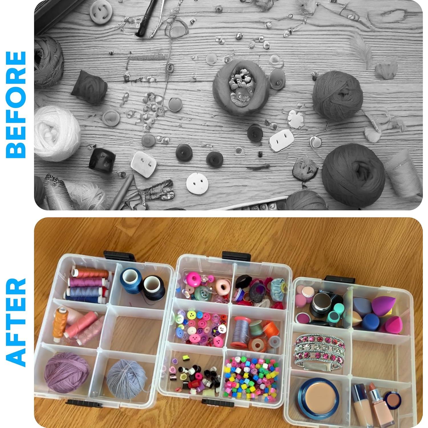 Contenedor de Almacenamiento Apilable Bins & Things 3 Niveles 18 Compartimentos