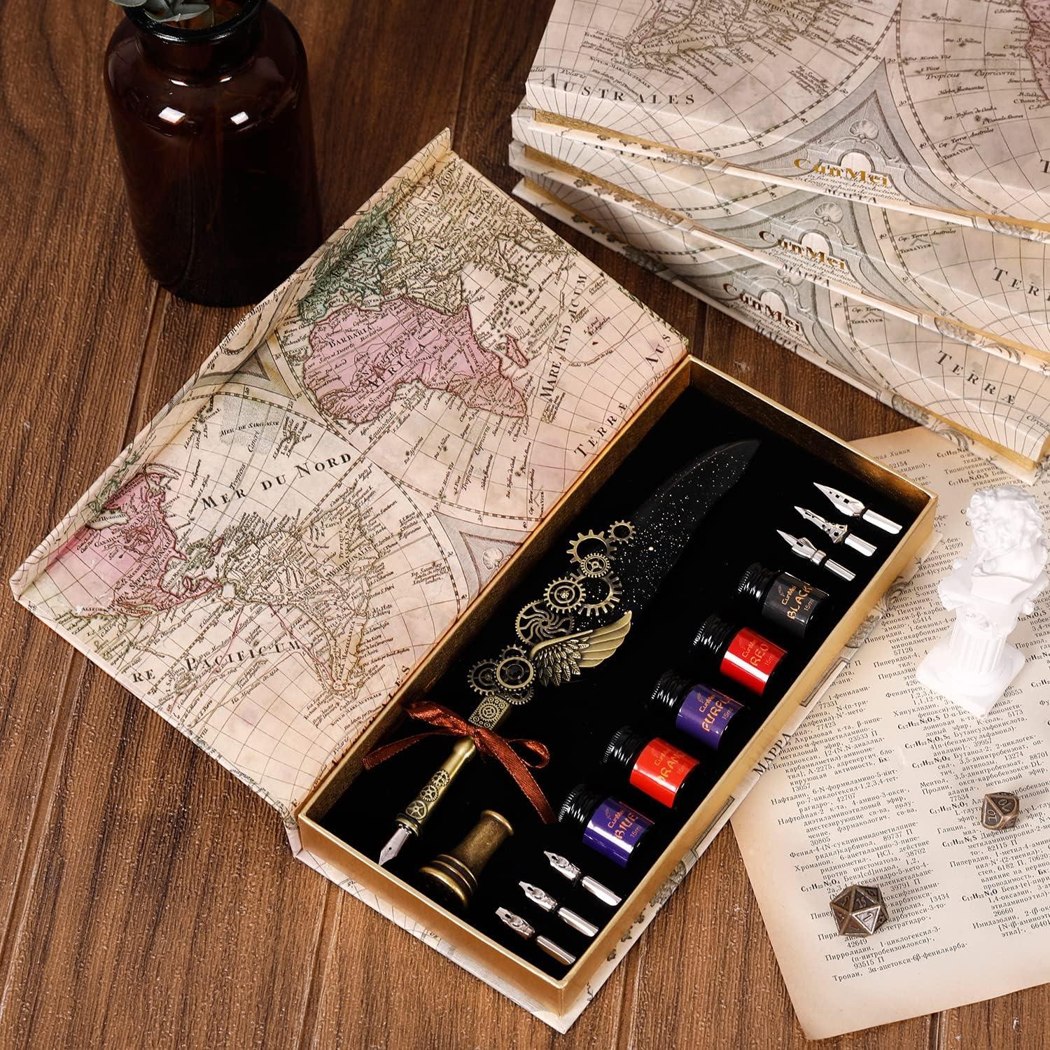 Juego de Caligrafía CunMei con 5 Tintas y 6 Puntas Reemplazables