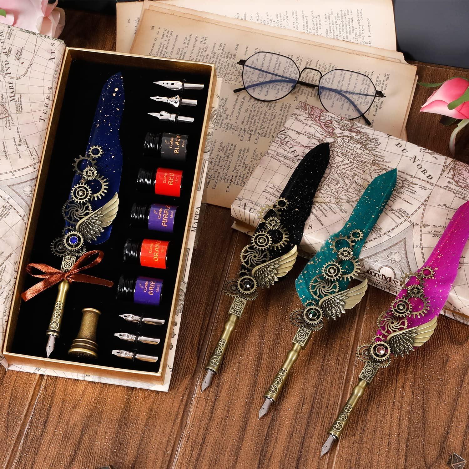 Juego de Caligrafía CunMei con 5 Tintas y 6 Puntas Reemplazables