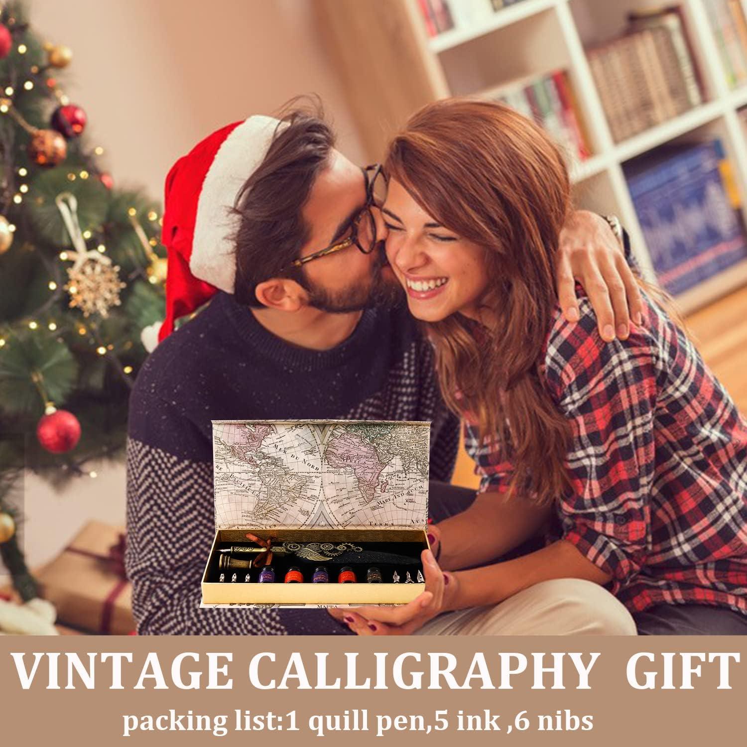 Juego de Caligrafía CunMei con 5 Tintas y 6 Puntas Reemplazables