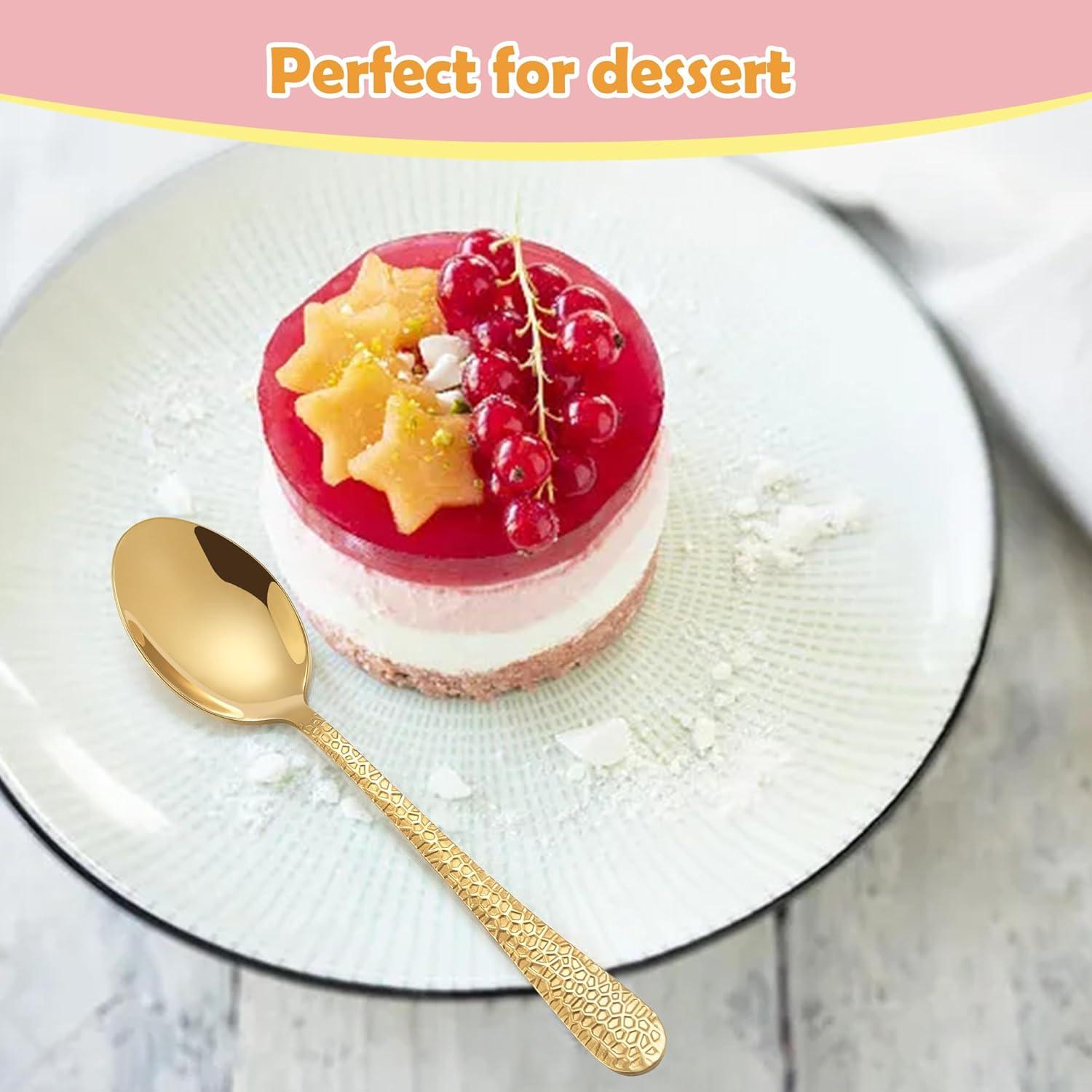 Juego de Cubiertos para Niños E-far 10 Piezas Acero Inoxidable Dorado