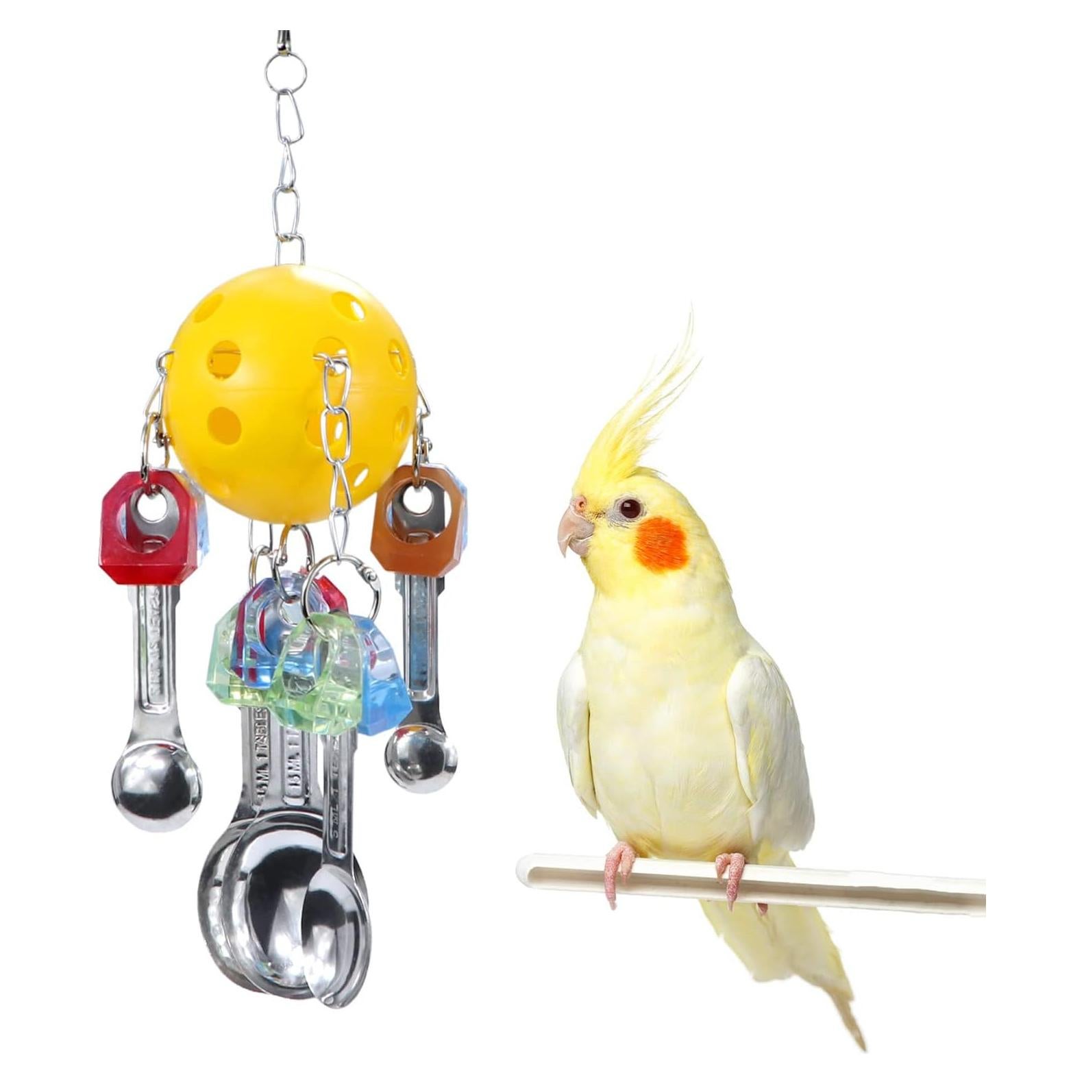 Juguete para Aves Litewood con Cucharas de Metal 28x10cm