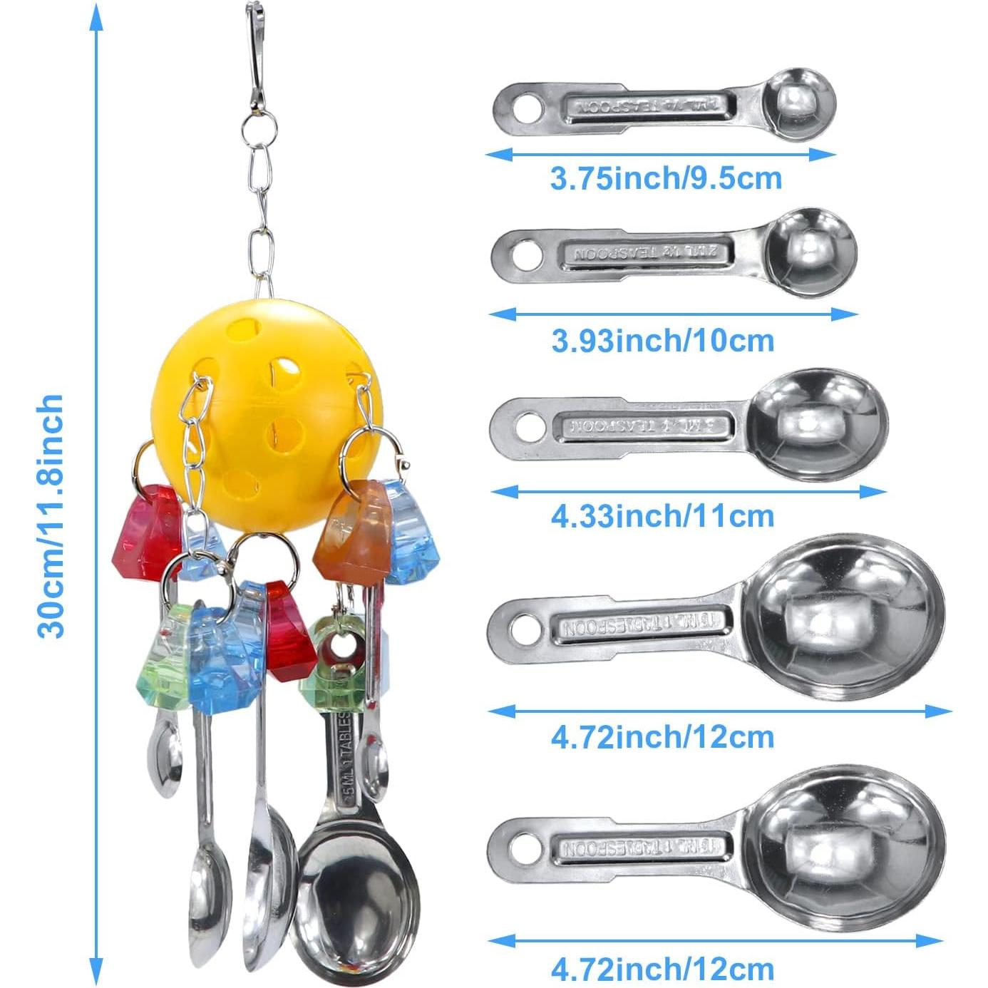 Juguete para Aves Litewood con Cucharas de Metal 28x10cm