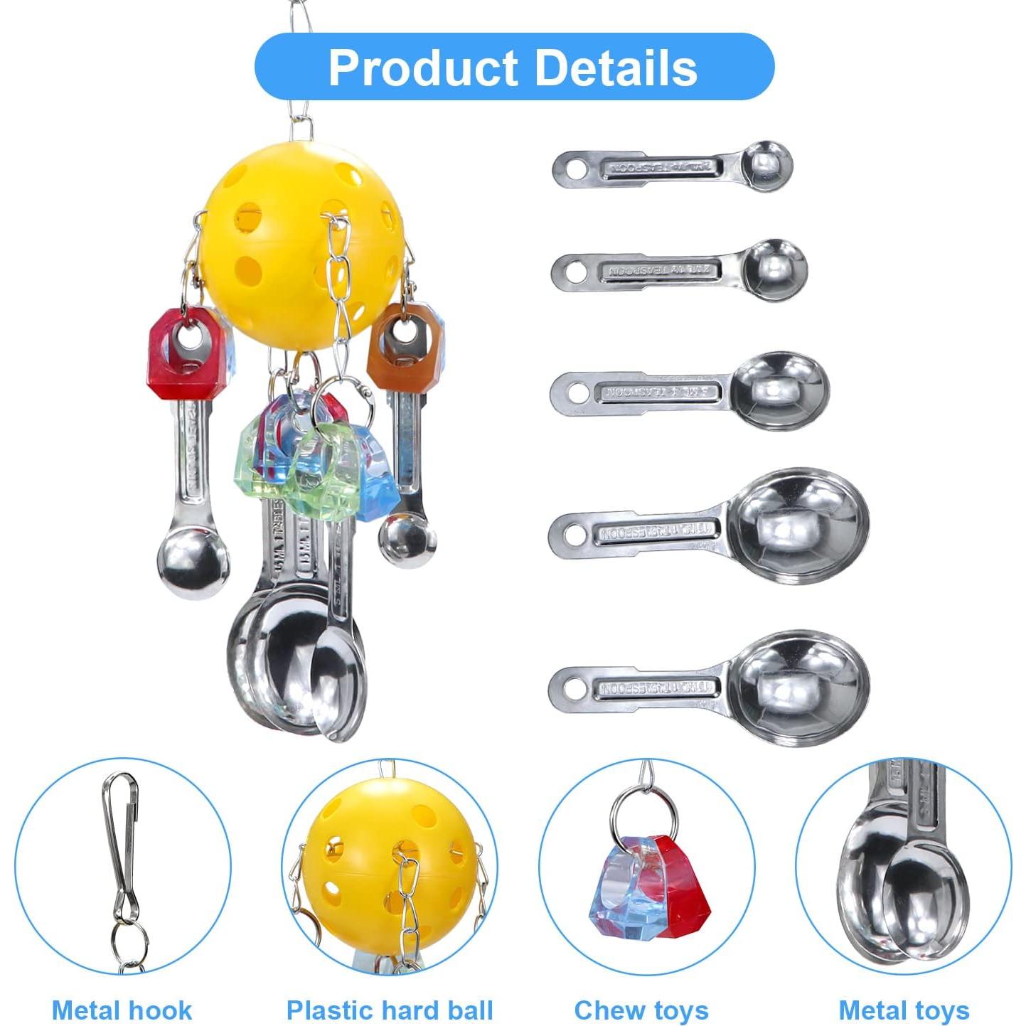 Juguete para Aves Litewood con Cucharas de Metal 28x10cm