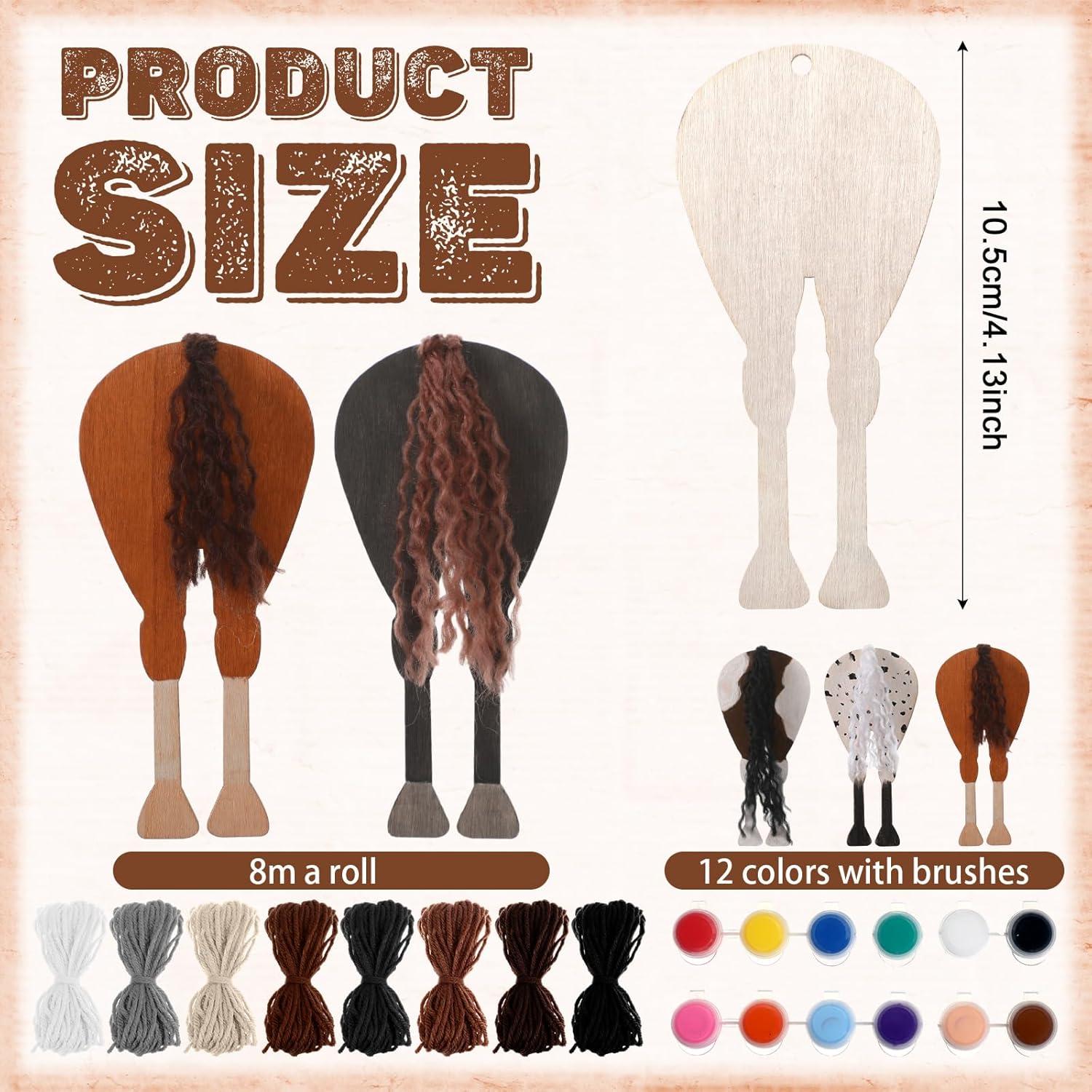 Kit de Manualidades de Caballo de Madera Geelin 24 Piezas
