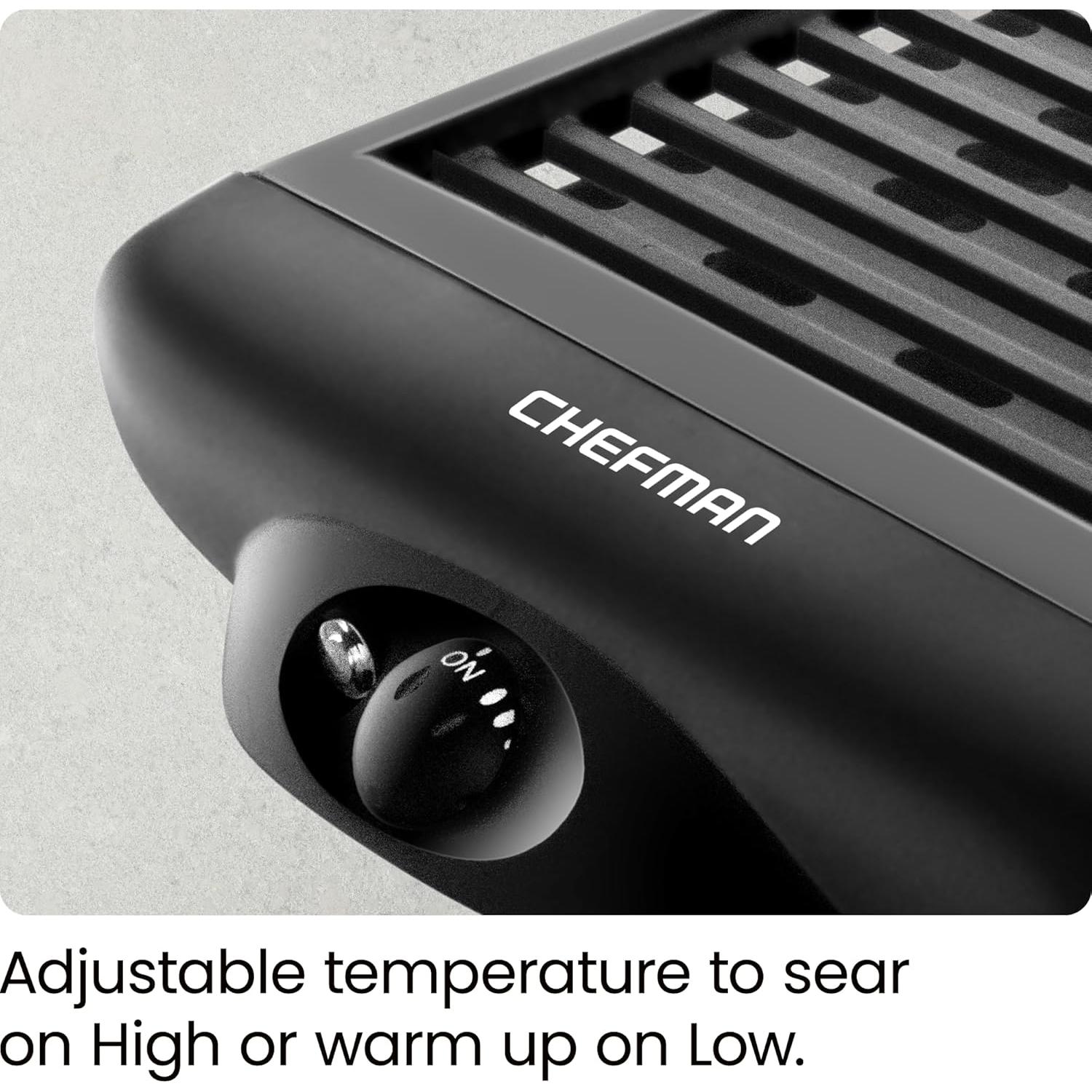 Parrilla Eléctrica Interior Chefman 1220W Antiadherente