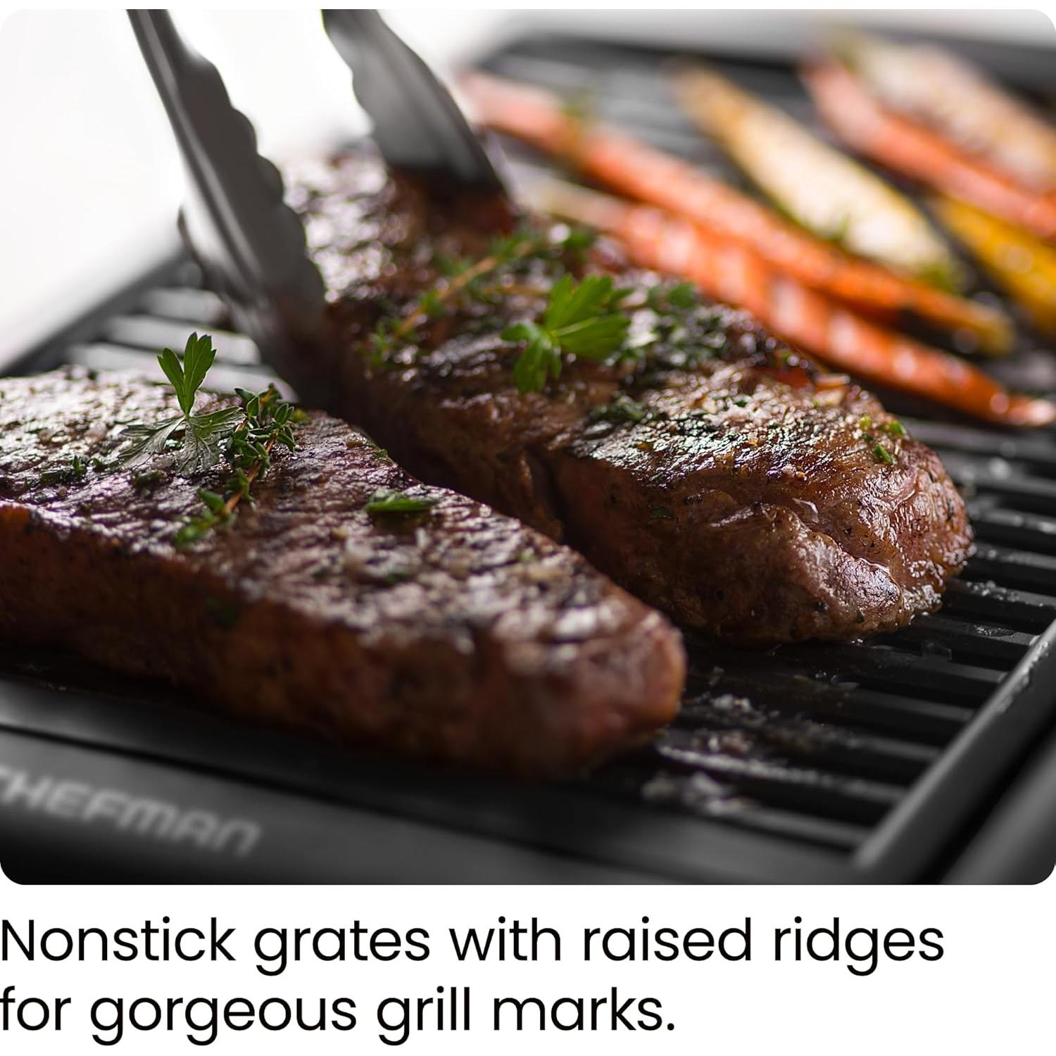 Parrilla Eléctrica Interior Chefman 1220W Antiadherente