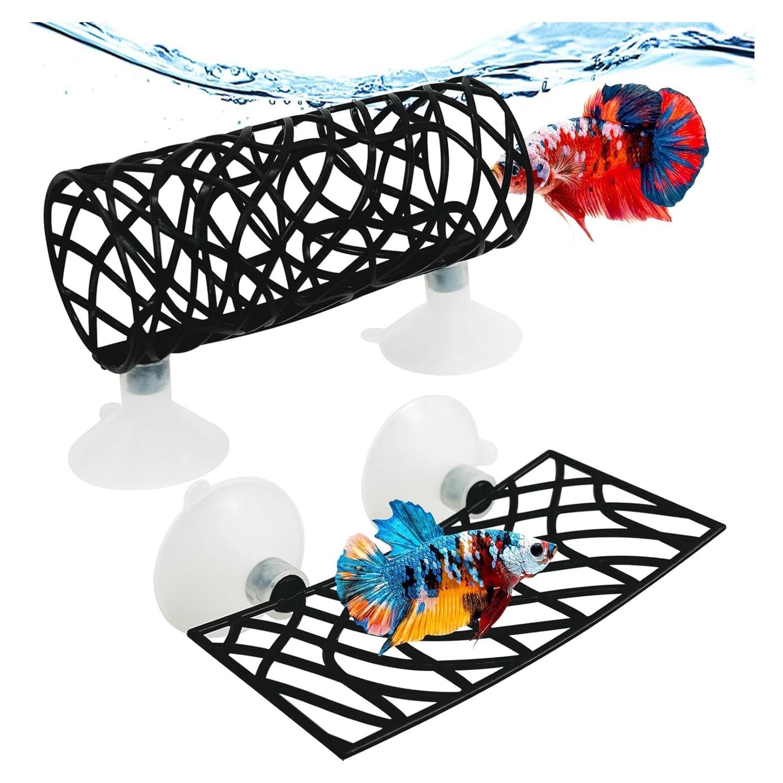 Escondite para Peces Betta Hamiledyi con Hamaca 10x7cm Negro