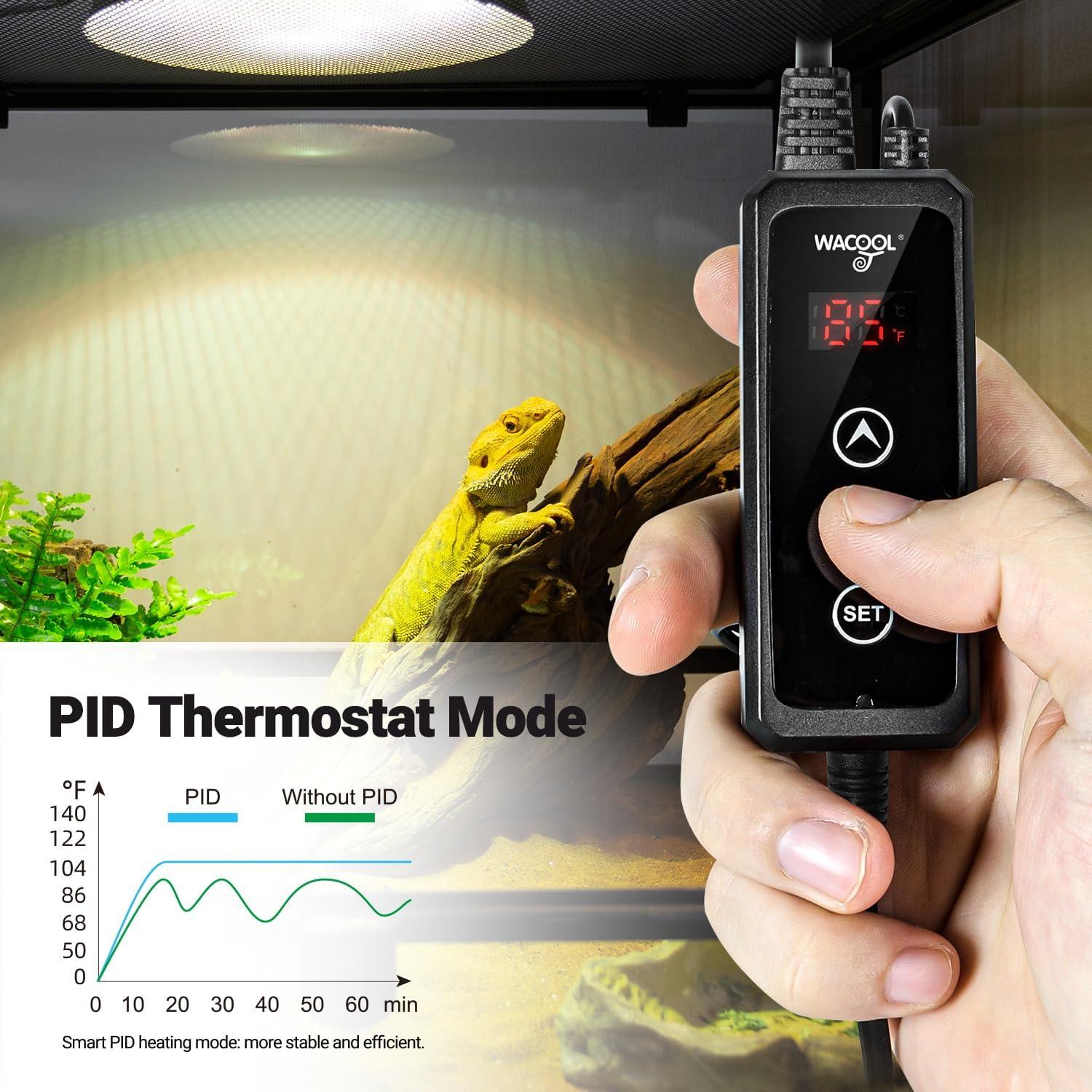 Lámpara de Reptiles WACOOL TERRA con Termostato 13.97 cm