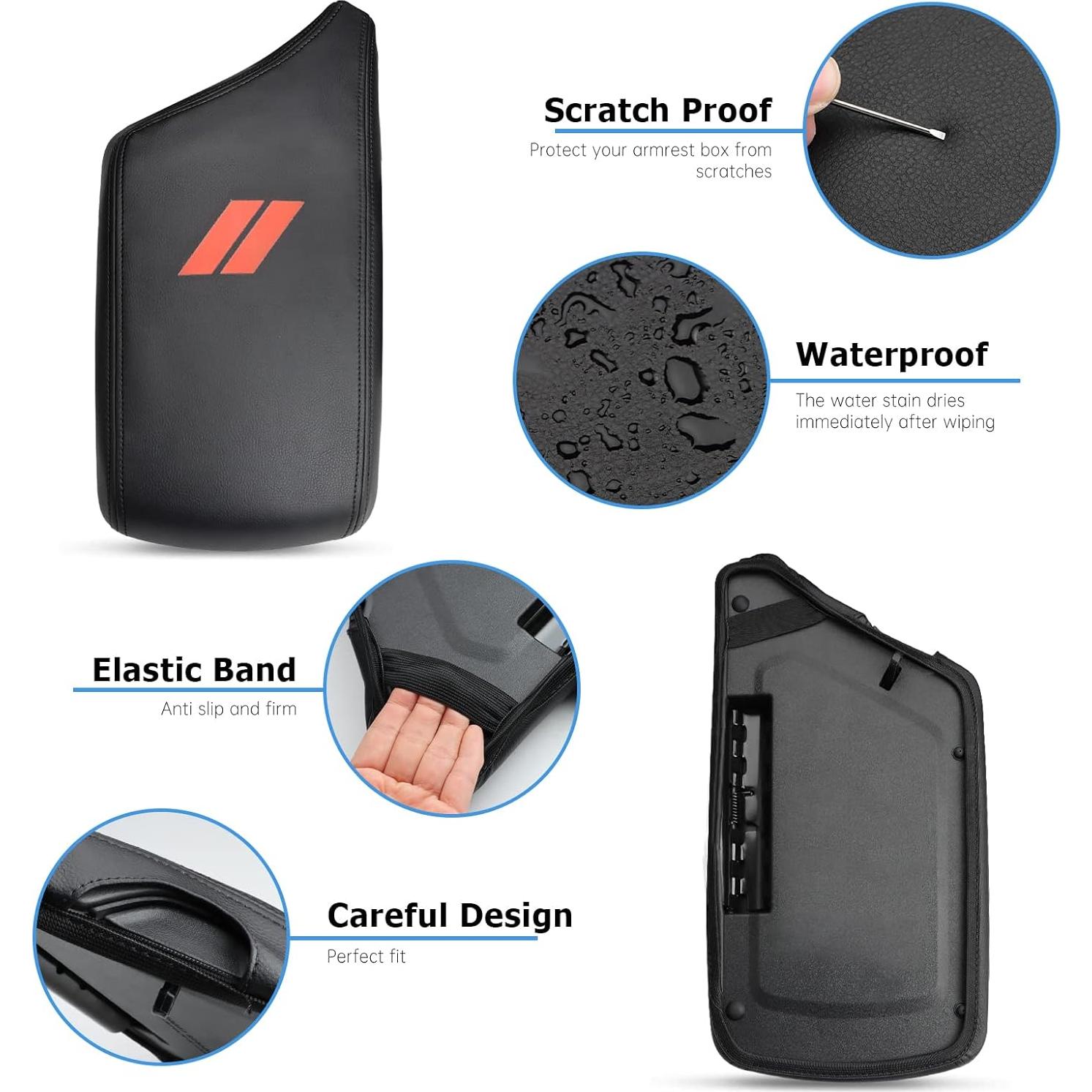 Cubierta de Reposabrazos INTGET para Dodge Challenger 2015-2023