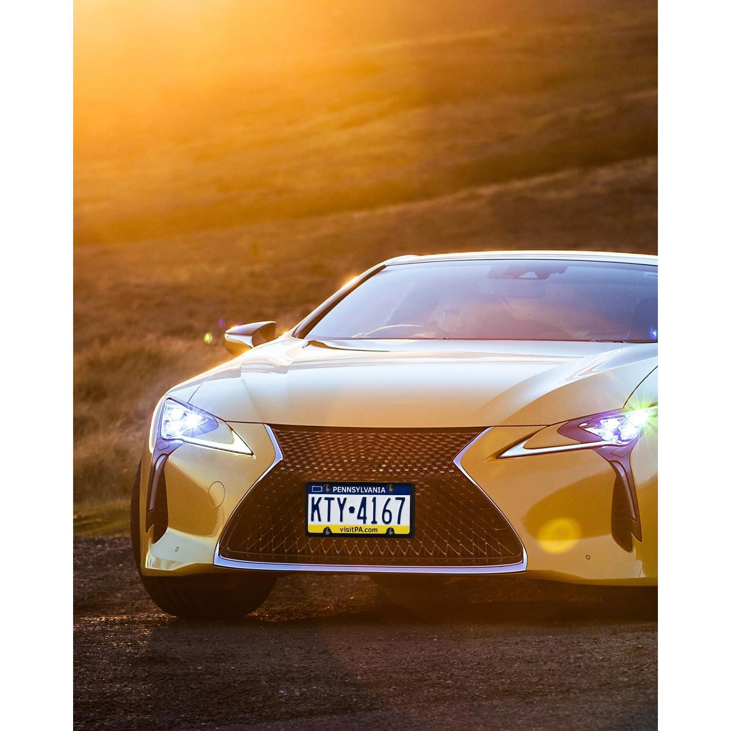 Soporte de Placa de Licencia Frontal XCLPF Negro Sin Perforación