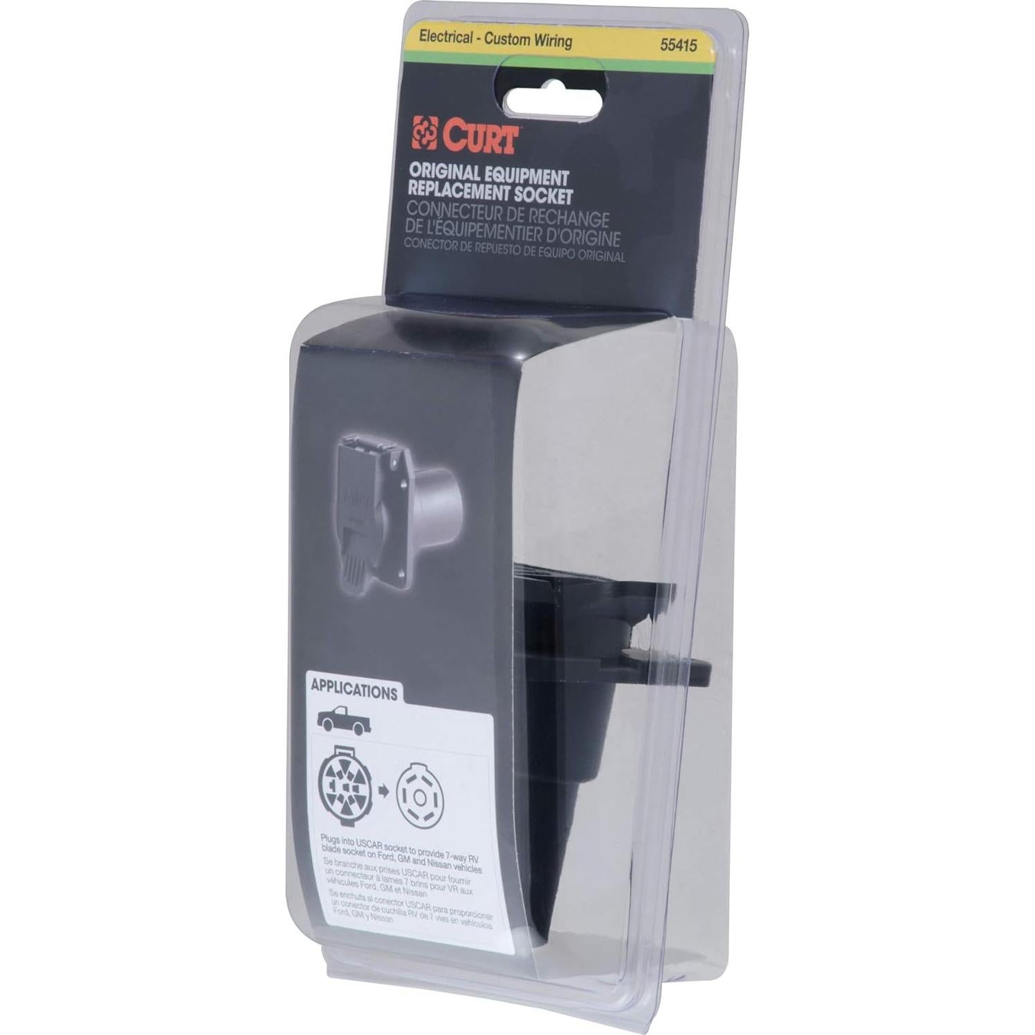 Conector de cuchilla RV 7 vías CURT 55415 para socket USCAR