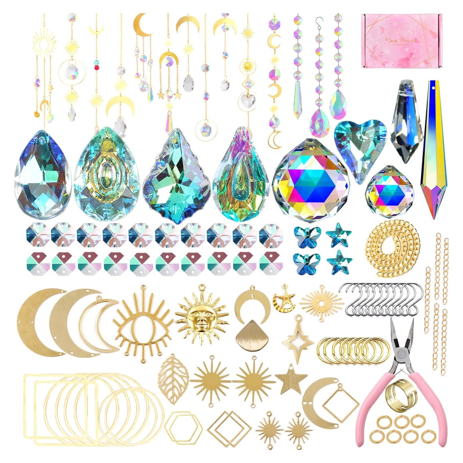 Kit de Fabricación de Atrapa Rayos DIY JIYIEW - 215 Piezas Cristal