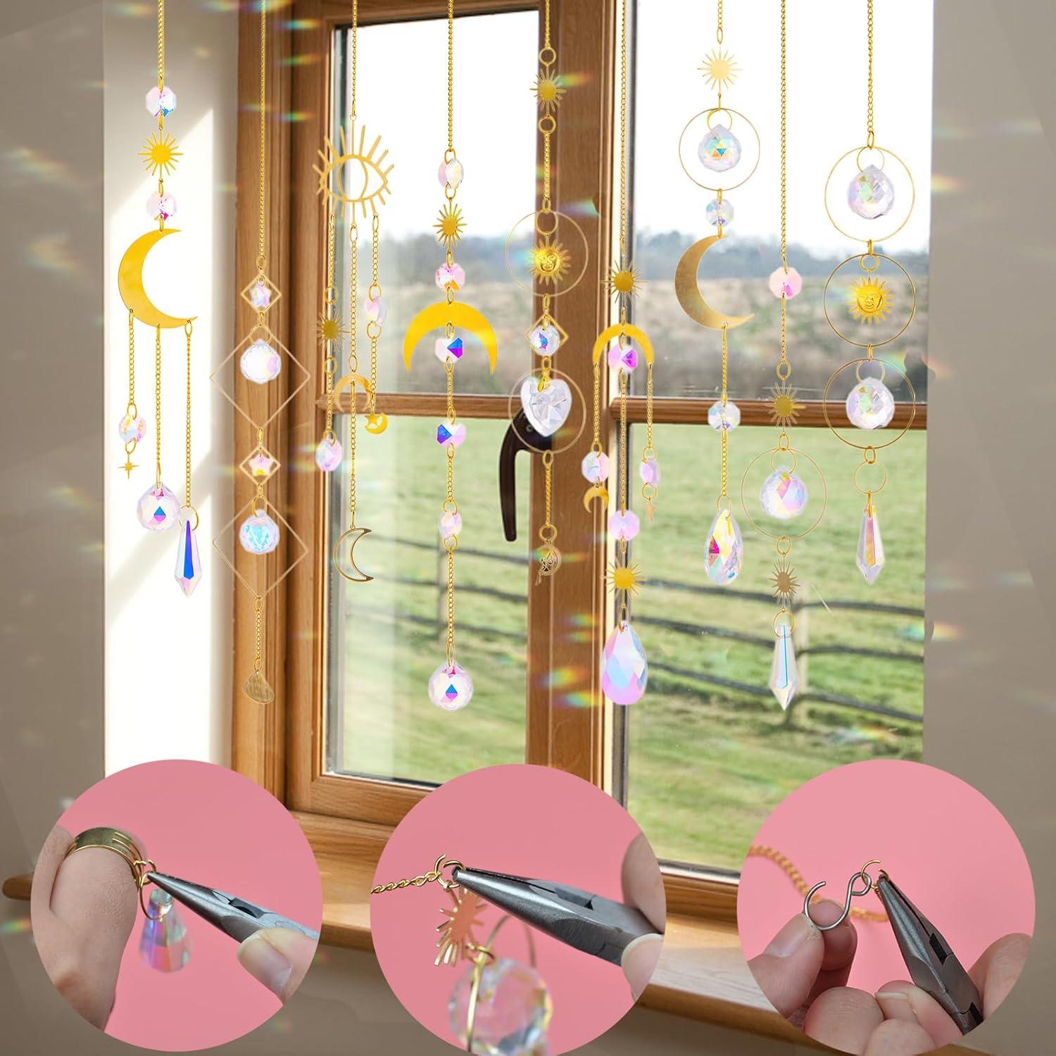 Kit de Fabricación de Atrapa Rayos DIY JIYIEW - 215 Piezas Cristal