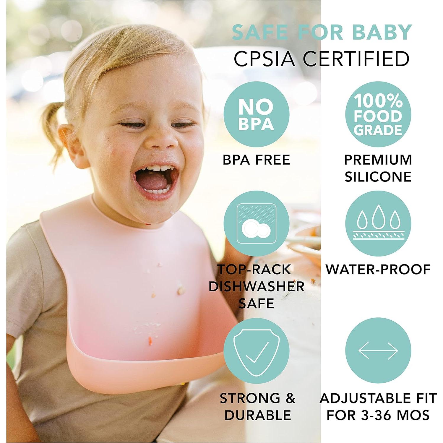 Babero de Silicona Suave Loulou Lollipop Crema de Coco