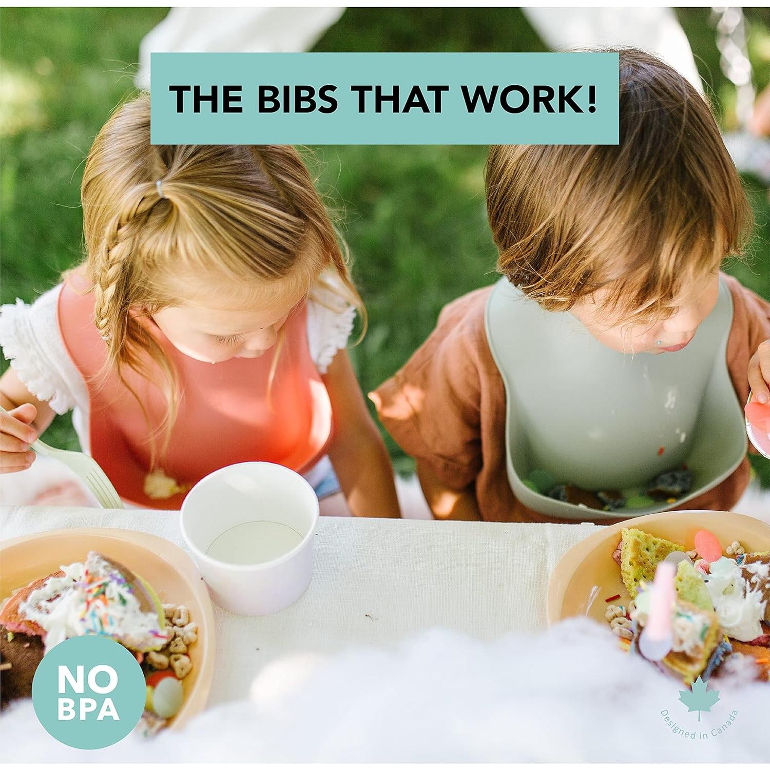 Babero de Silicona Suave Loulou Lollipop Crema de Coco