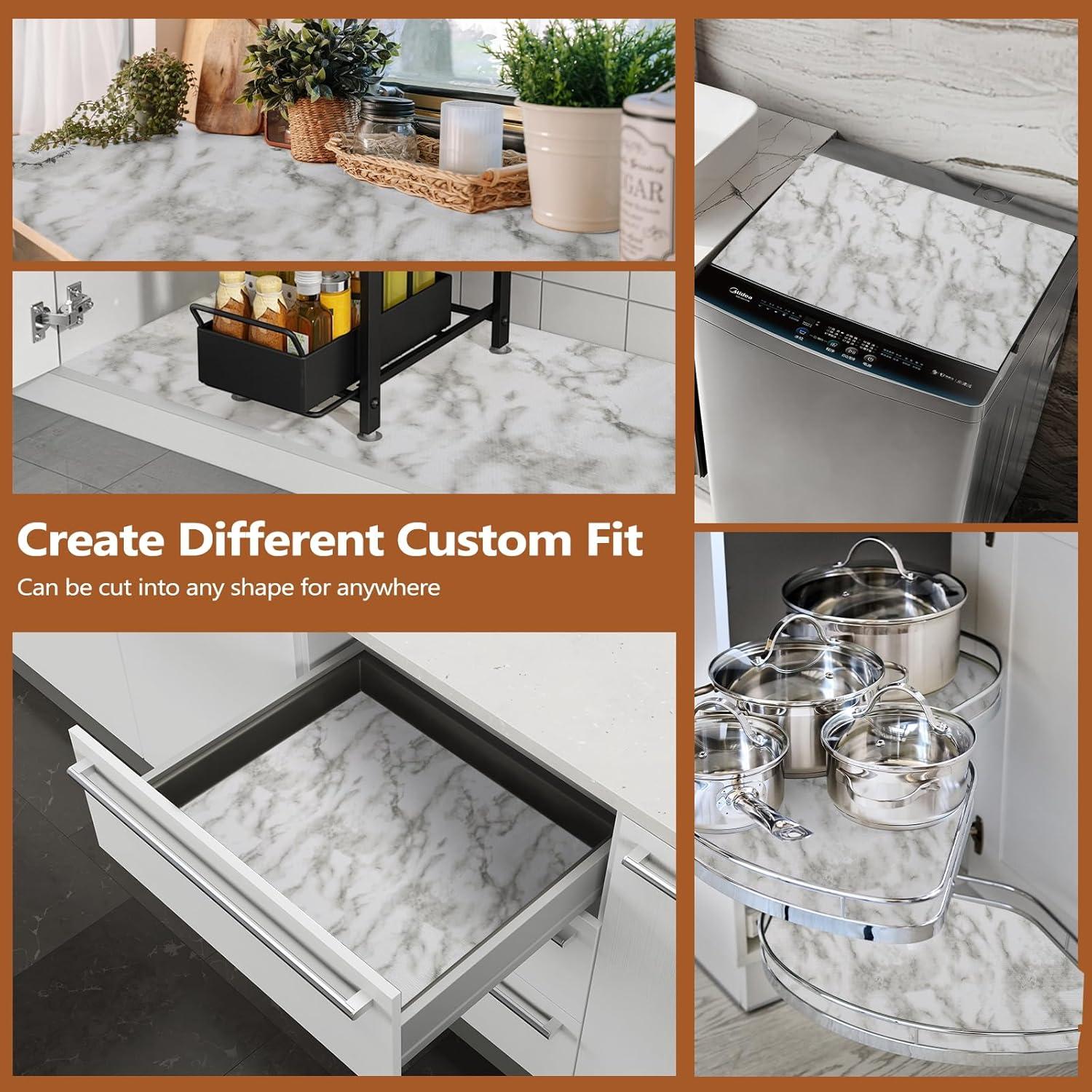 Forro Antideslizante para Cajones CLENAT 30cm x 3m Mármol