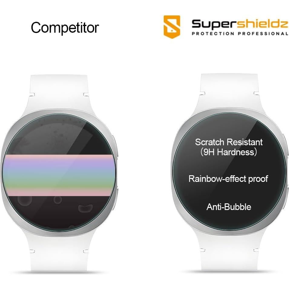 Protector de Pantalla Vidrio Templado Supershieldz para Galaxy Watch 8 40mm - 3 Unidades