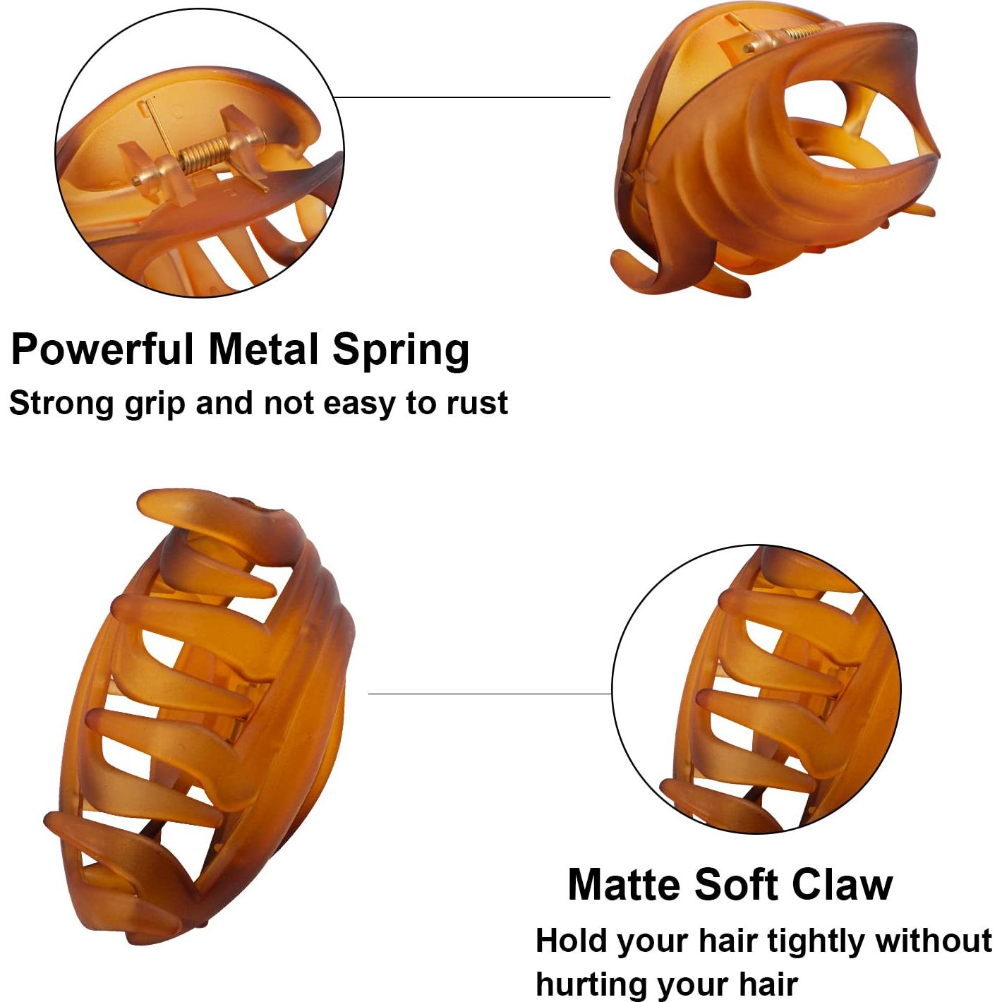 Pinzas de Garra para Cabello Fino MAORULU 6.6 cm Antideslizantes