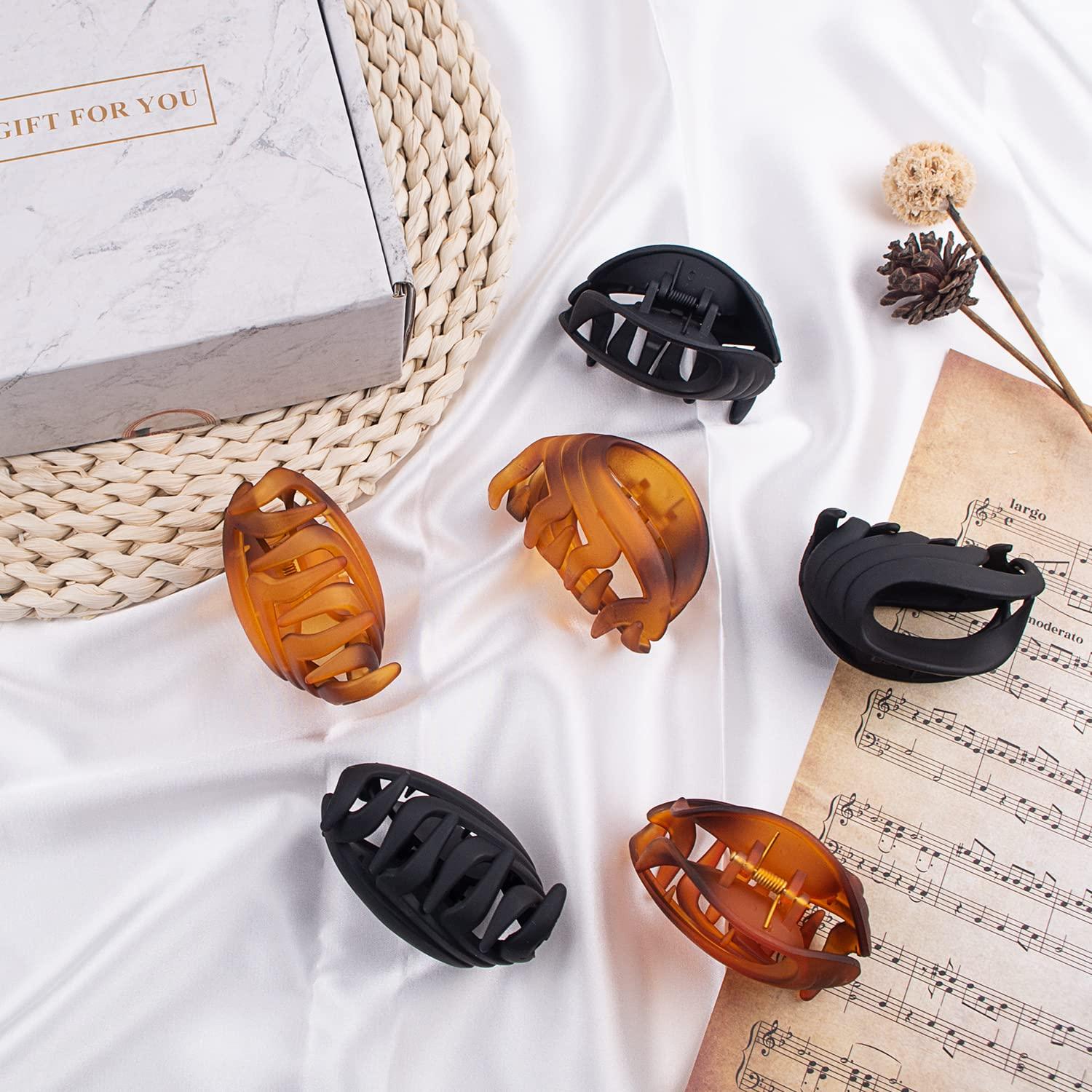 Pinzas de Garra para Cabello Fino MAORULU 6.6 cm Antideslizantes