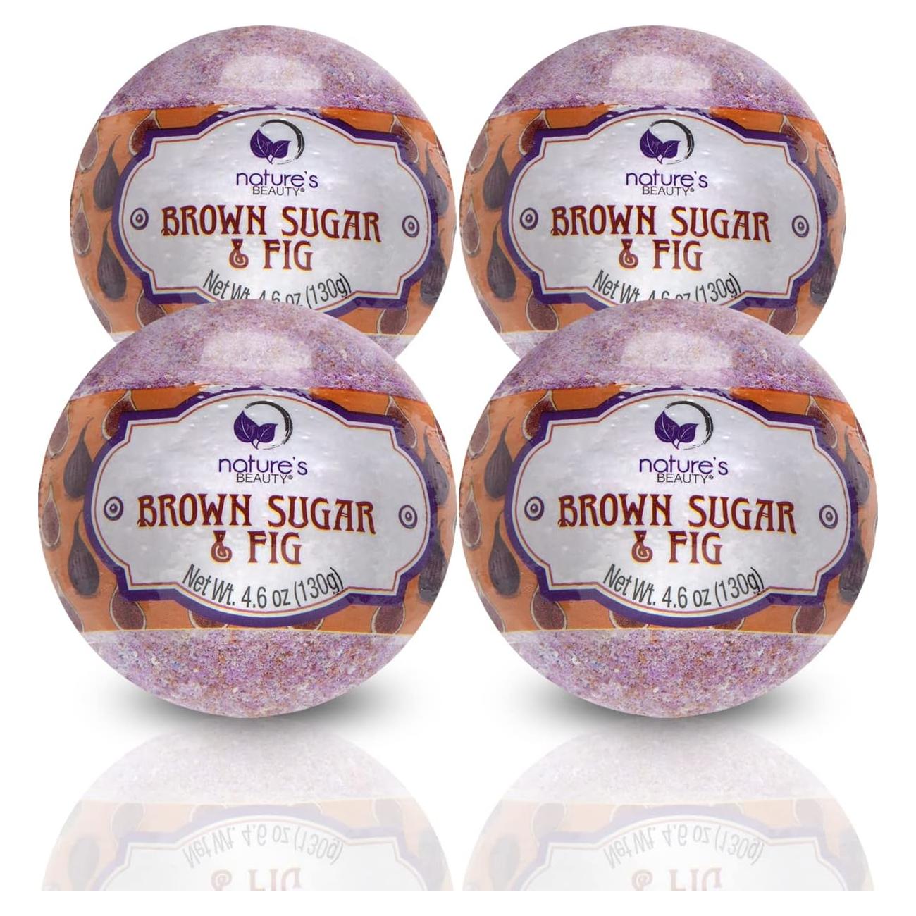 Bomba de Baño Natural Garcoa - Azúcar Moreno y Higo, 130g (4 Pzas)