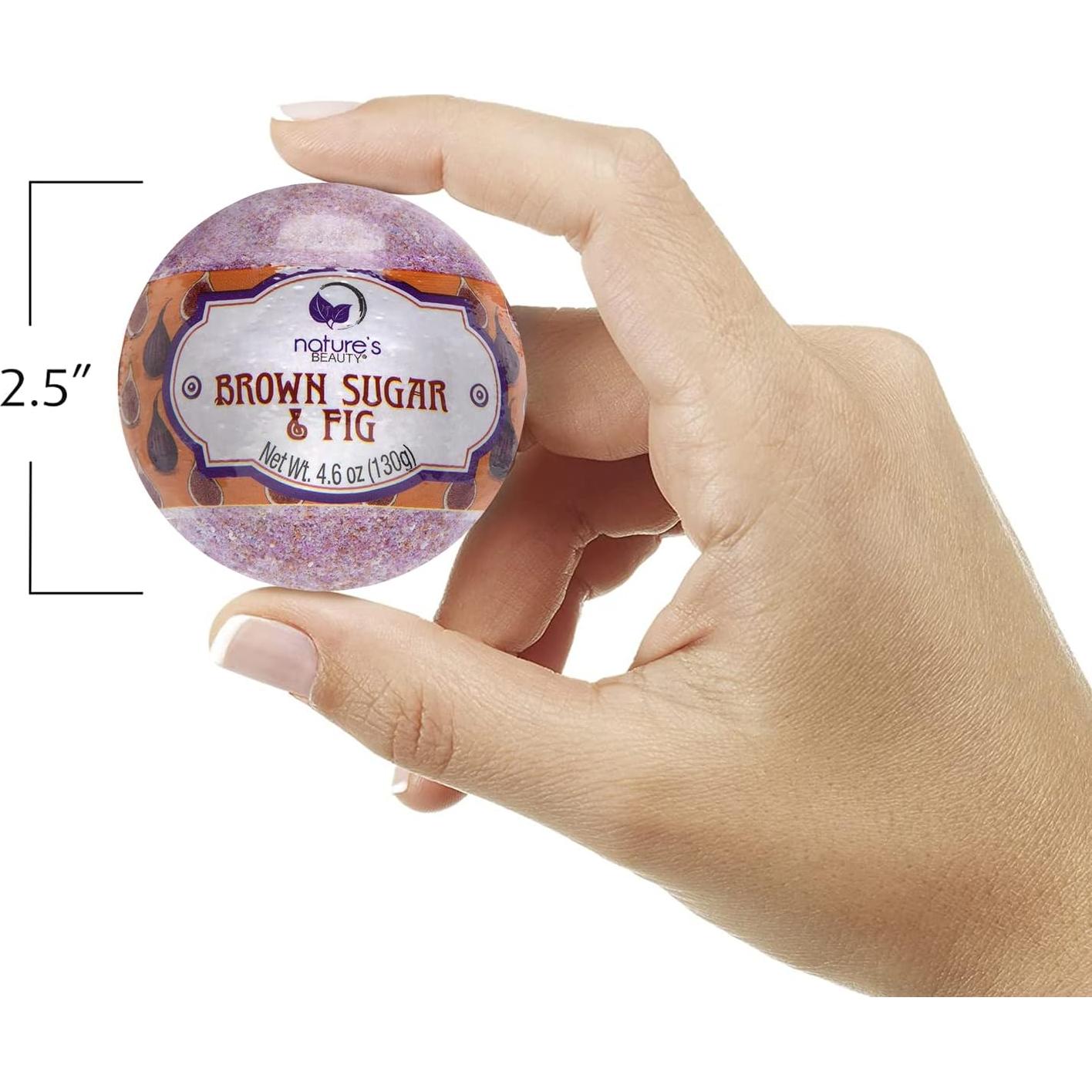 Bomba de Baño Natural Garcoa - Azúcar Moreno y Higo, 130g (4 Pzas)