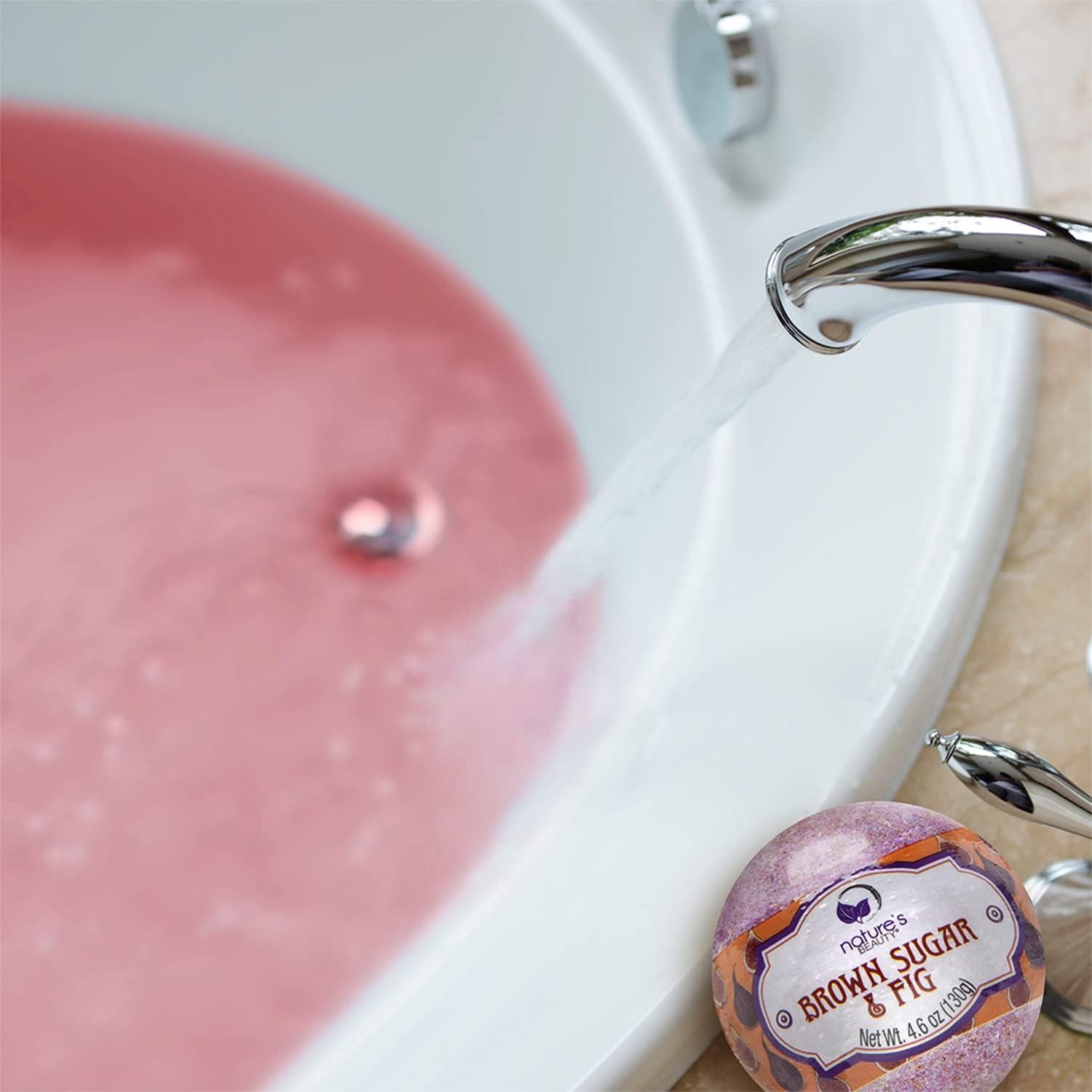 Bomba de Baño Natural Garcoa - Azúcar Moreno y Higo, 130g (4 Pzas)