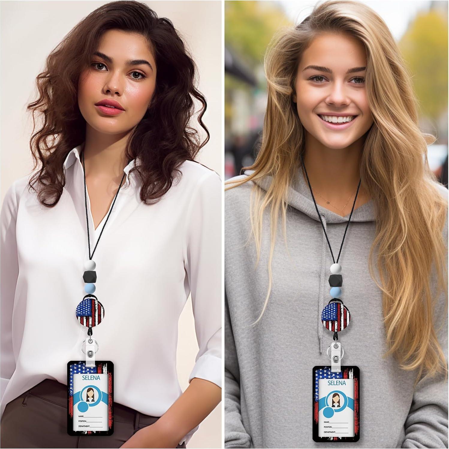 Cinta de Identificación Icycay 4 de Julio con Carrete Retráctil