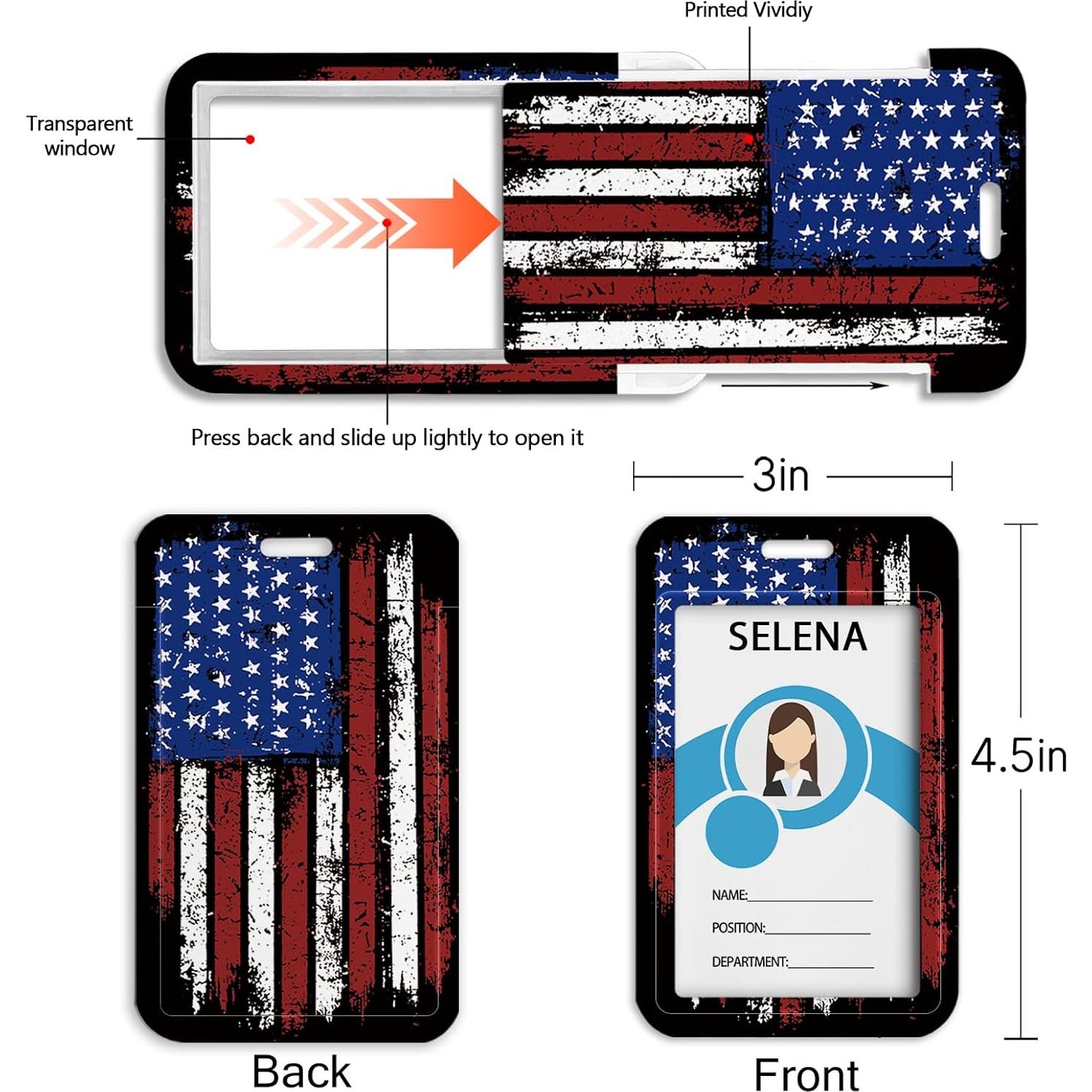 Cinta de Identificación Icycay 4 de Julio con Carrete Retráctil