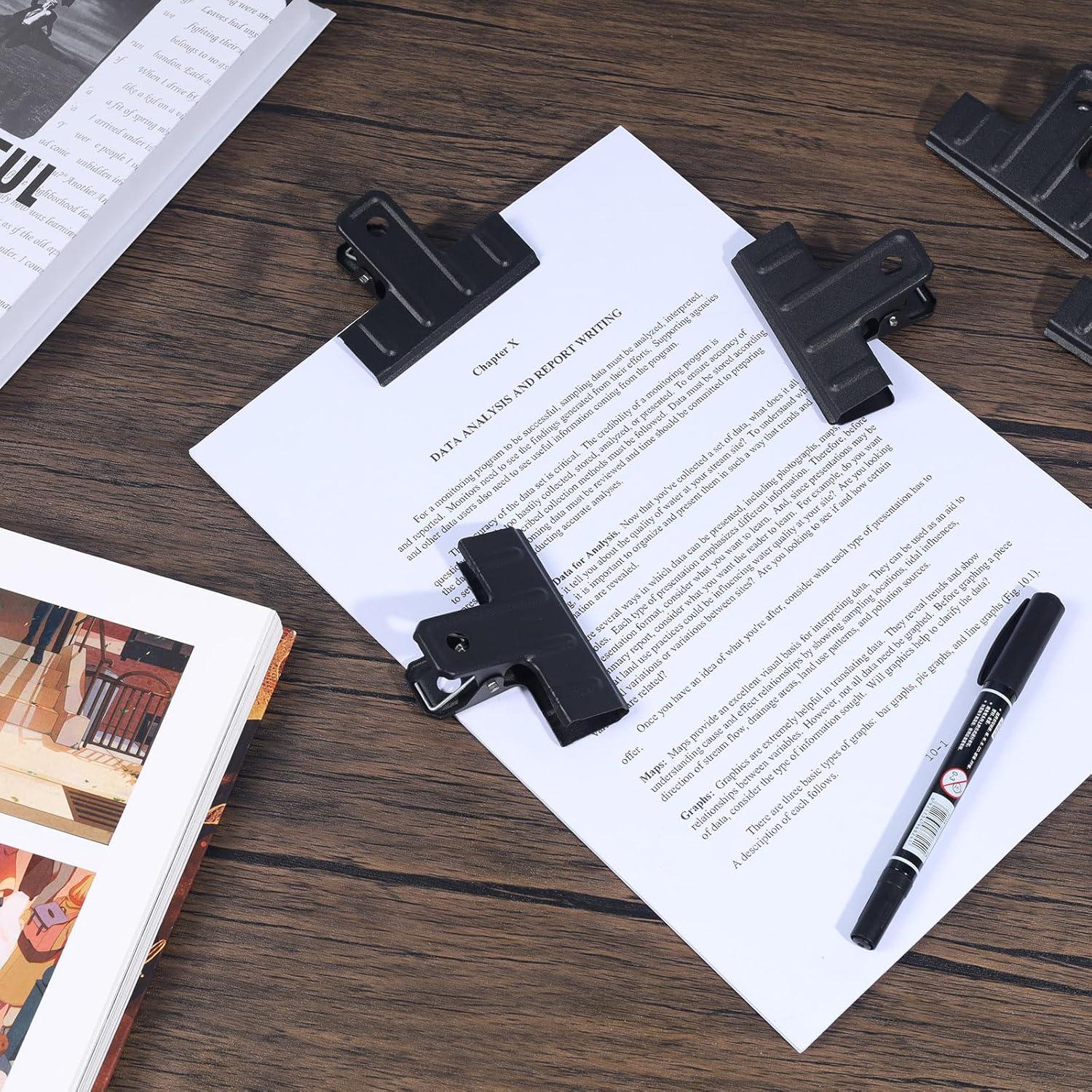 Clips de Carpeta Grandes POERMA 120mm Paquete de 8