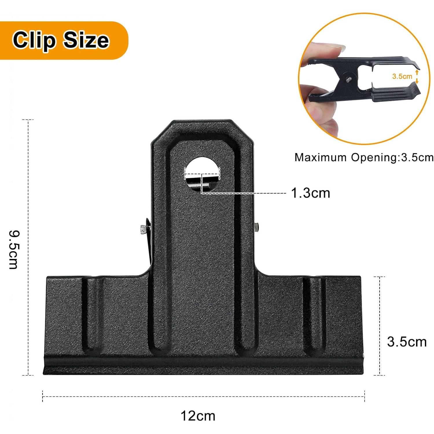 Clips de Carpeta Grandes POERMA 120mm Paquete de 8