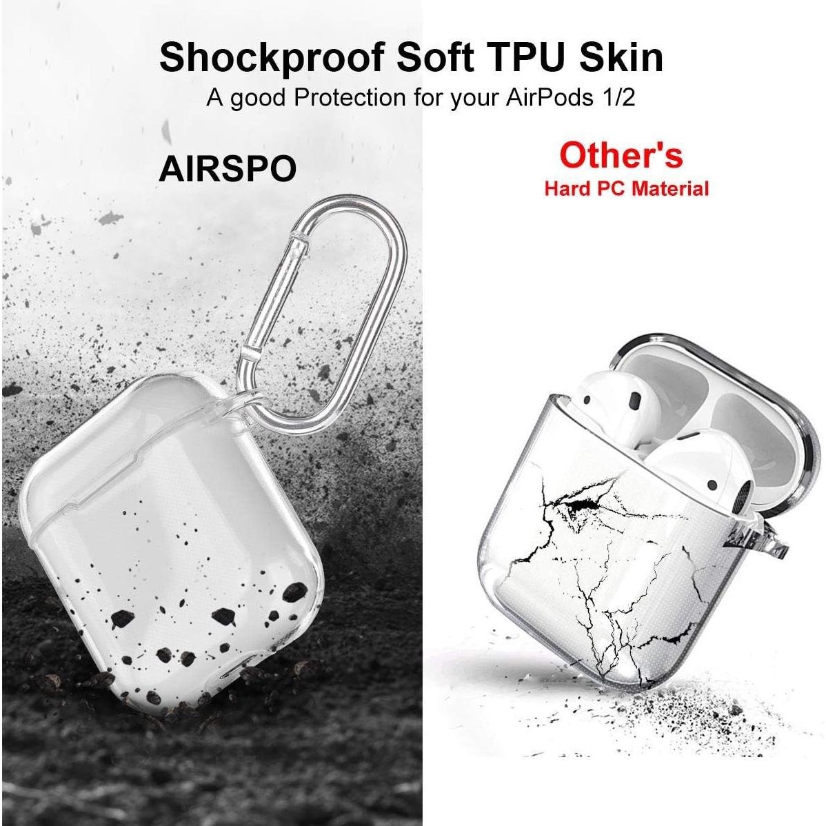 Funda TPU Transparente AIRSPO para AirPods 1/2 con Llavero