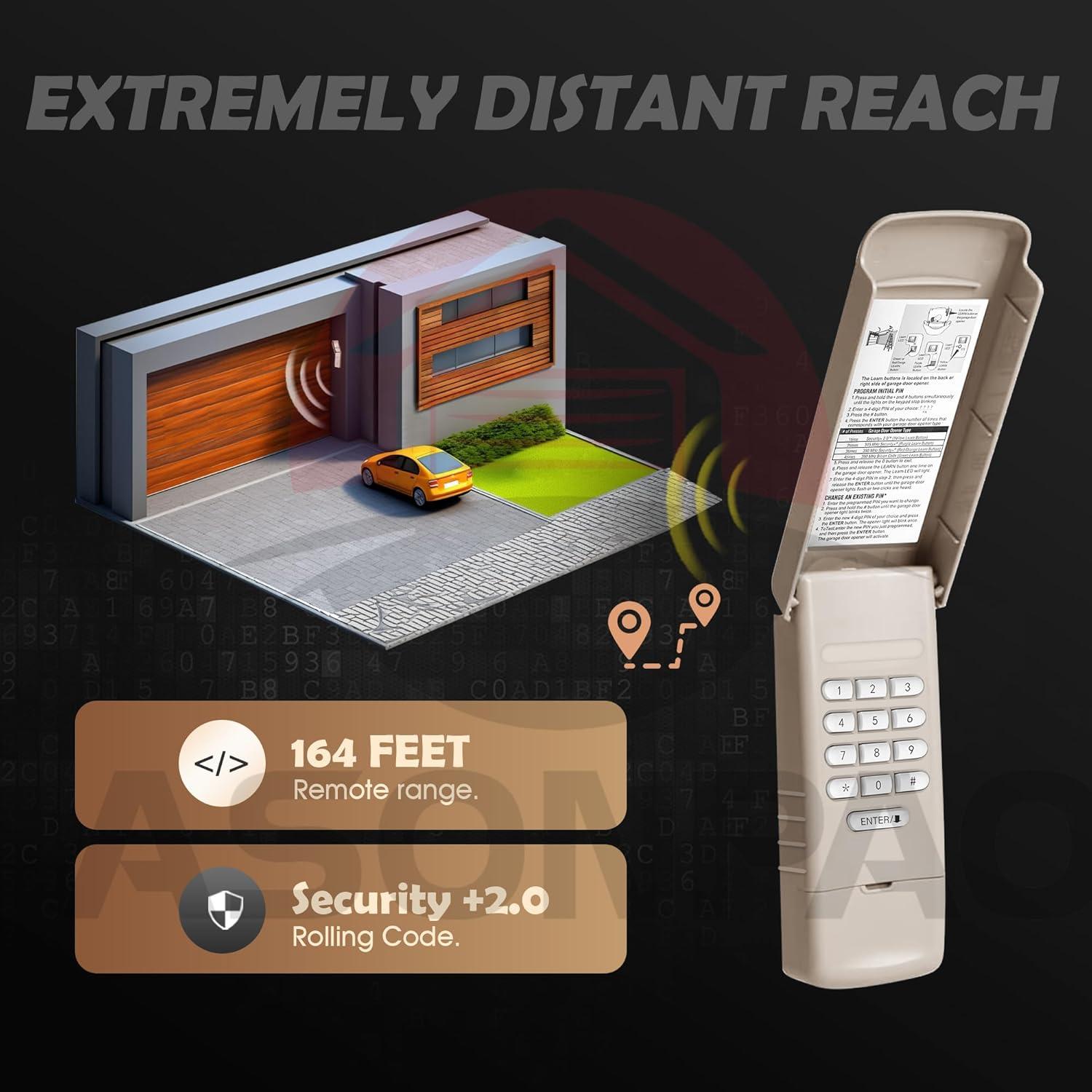 Teclado Inalámbrico LiftMaster 877LM Seguridad+ 2.0 MyQ