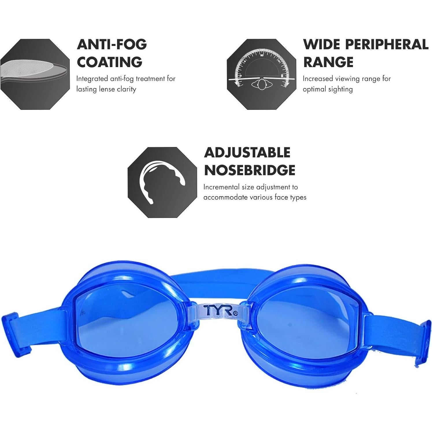 Gafas de Rendimiento TYR Racetech Azul con Lente UV