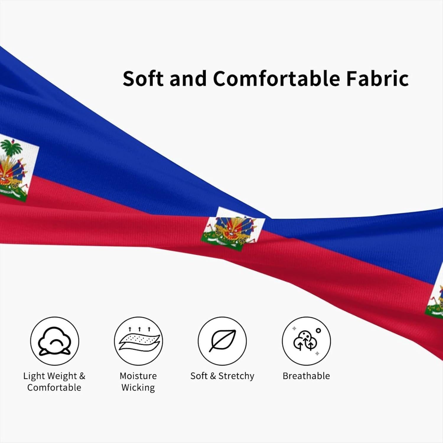 Banda deportiva Gelxicu bandera de Haití unisex para ejercicio