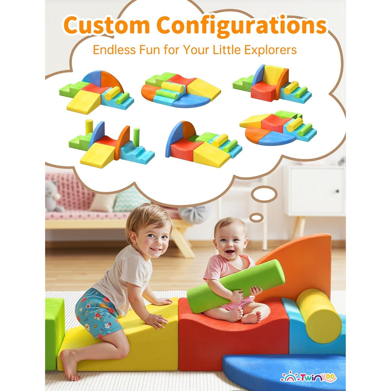 Conjunto de Bloques de Escalada de Espuma 8 Piezas Twinkoo