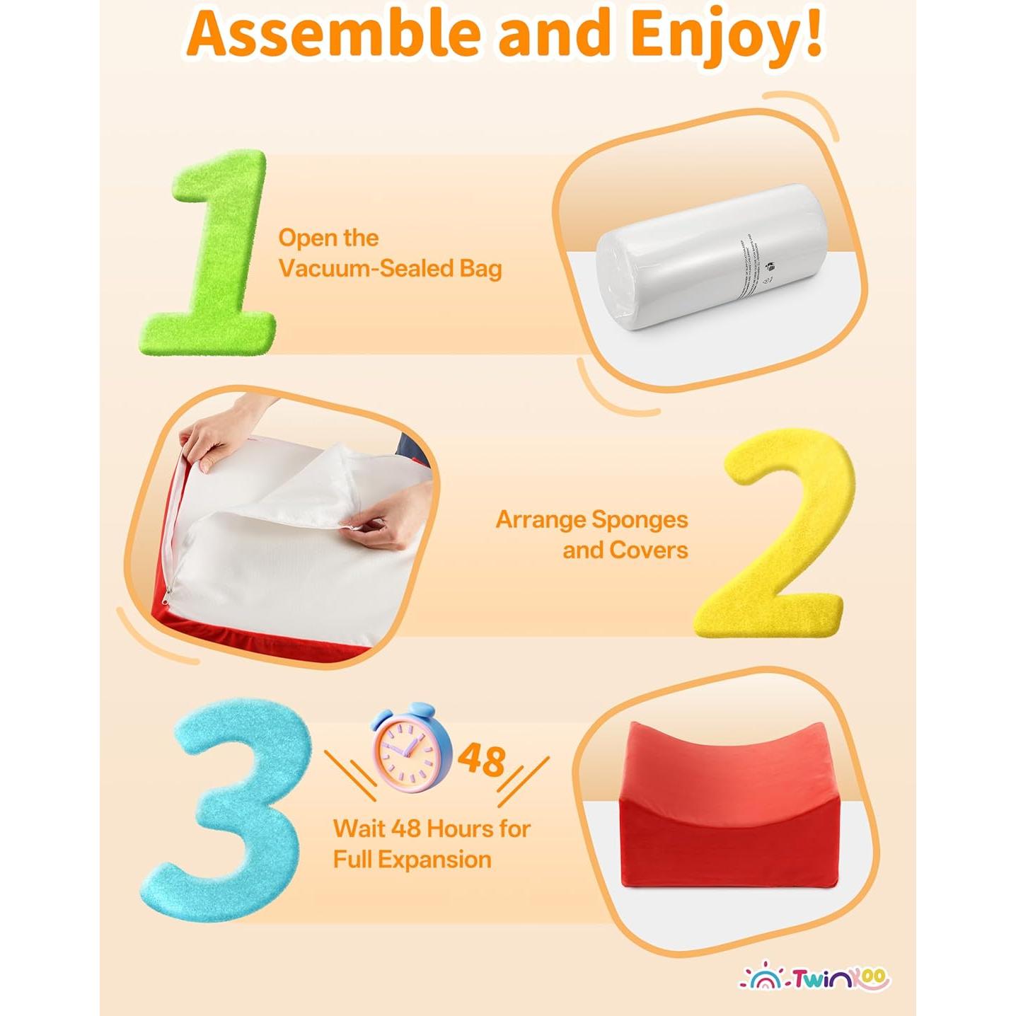 Conjunto de Bloques de Escalada de Espuma 8 Piezas Twinkoo