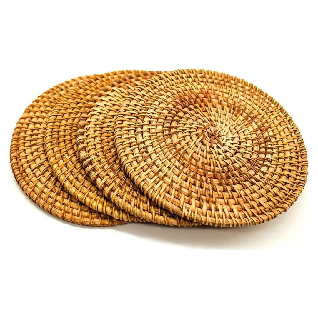 Trivetes de Ratán BEEHOMEE 17.97 cm Resistentes al Calor