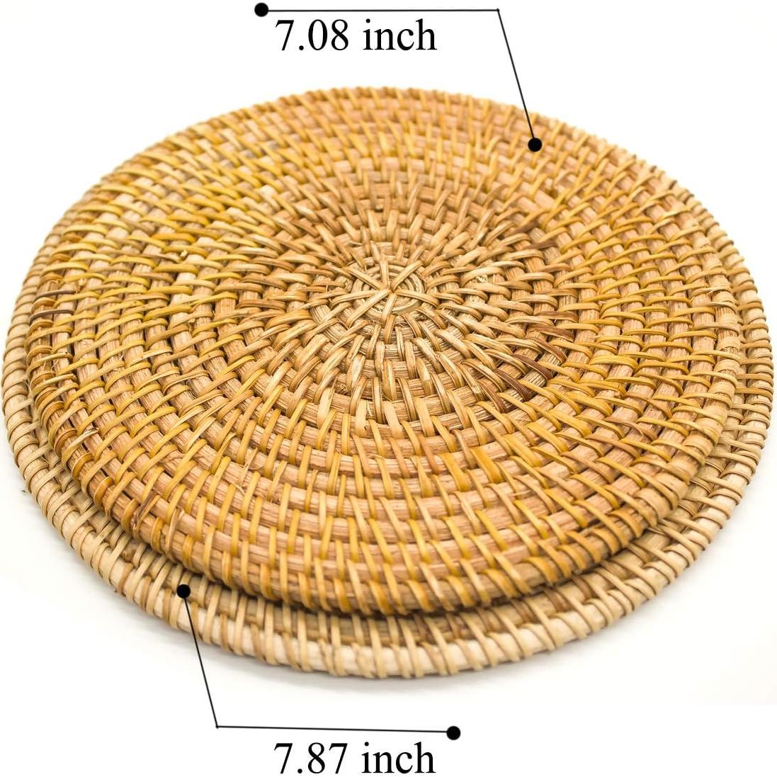 Trivetes de Ratán BEEHOMEE 17.97 cm Resistentes al Calor