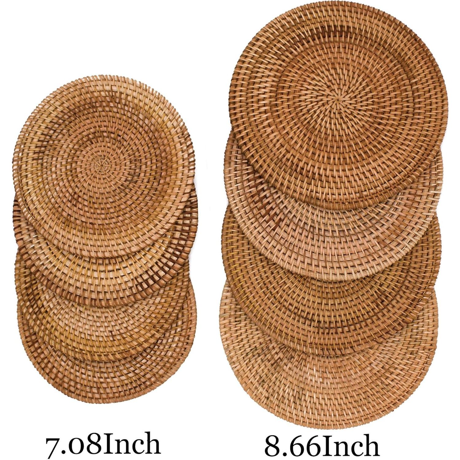 Trivetes de Ratán BEEHOMEE 17.97 cm Resistentes al Calor