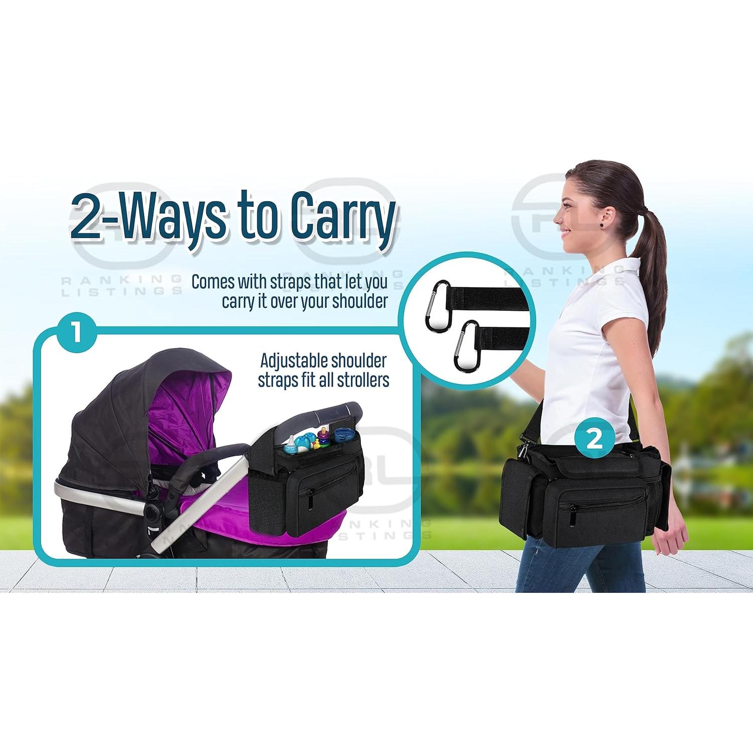 Conjunto Organizador para Cochecito Homeify - Bolsa + Soporte Vaso