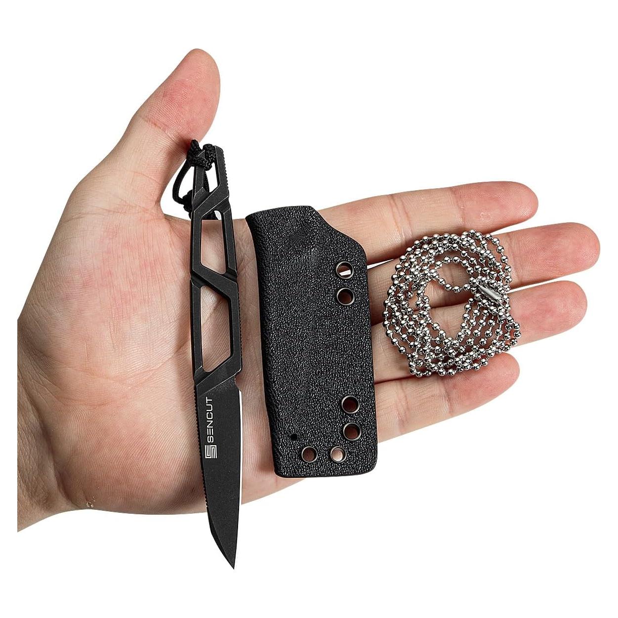 Cuchillo de Hoja Fija SENCUT TEXO 5 cm con Funda Kydex