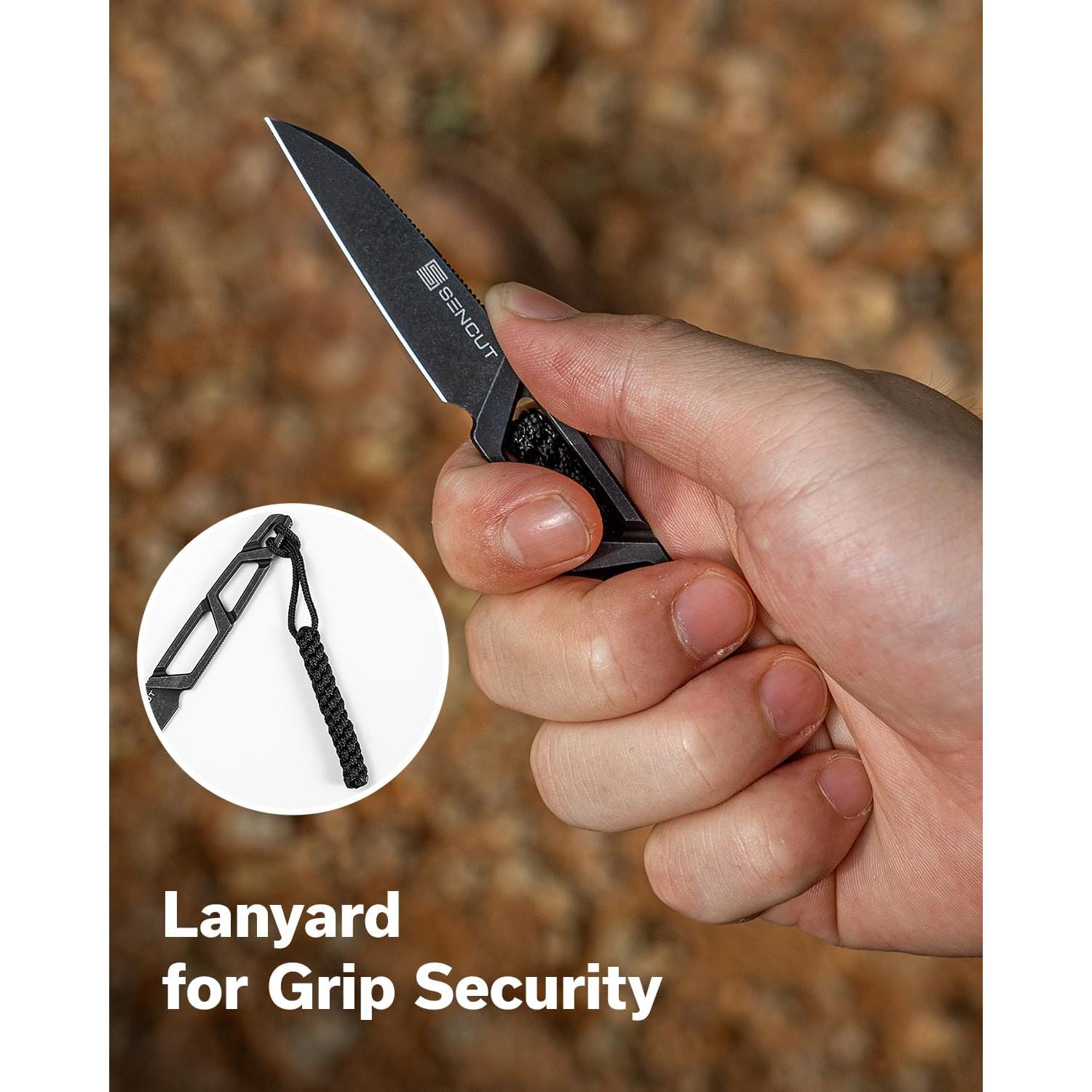 Cuchillo de Hoja Fija SENCUT TEXO 5 cm con Funda Kydex