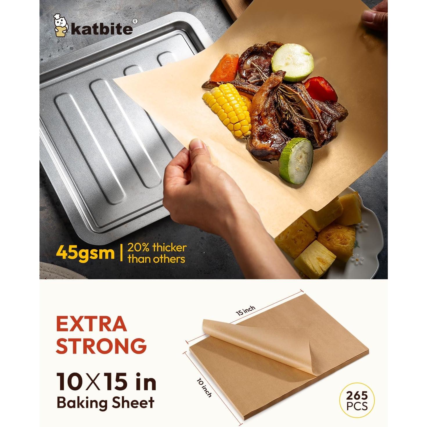 Hojas de Papel Pergamino Katbite 265 Pcs 25.4x38.1 cm