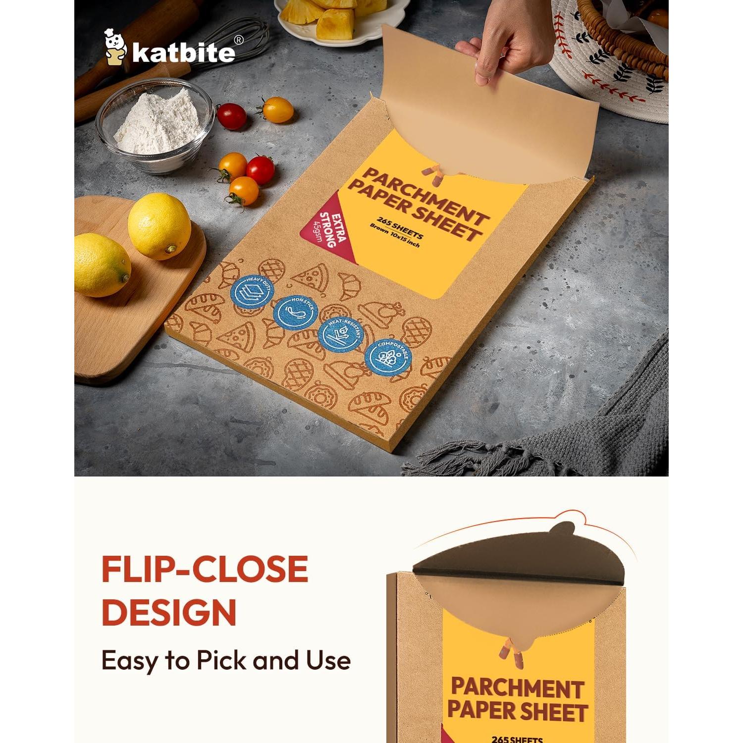 Hojas de Papel Pergamino Katbite 265 Pcs 25.4x38.1 cm