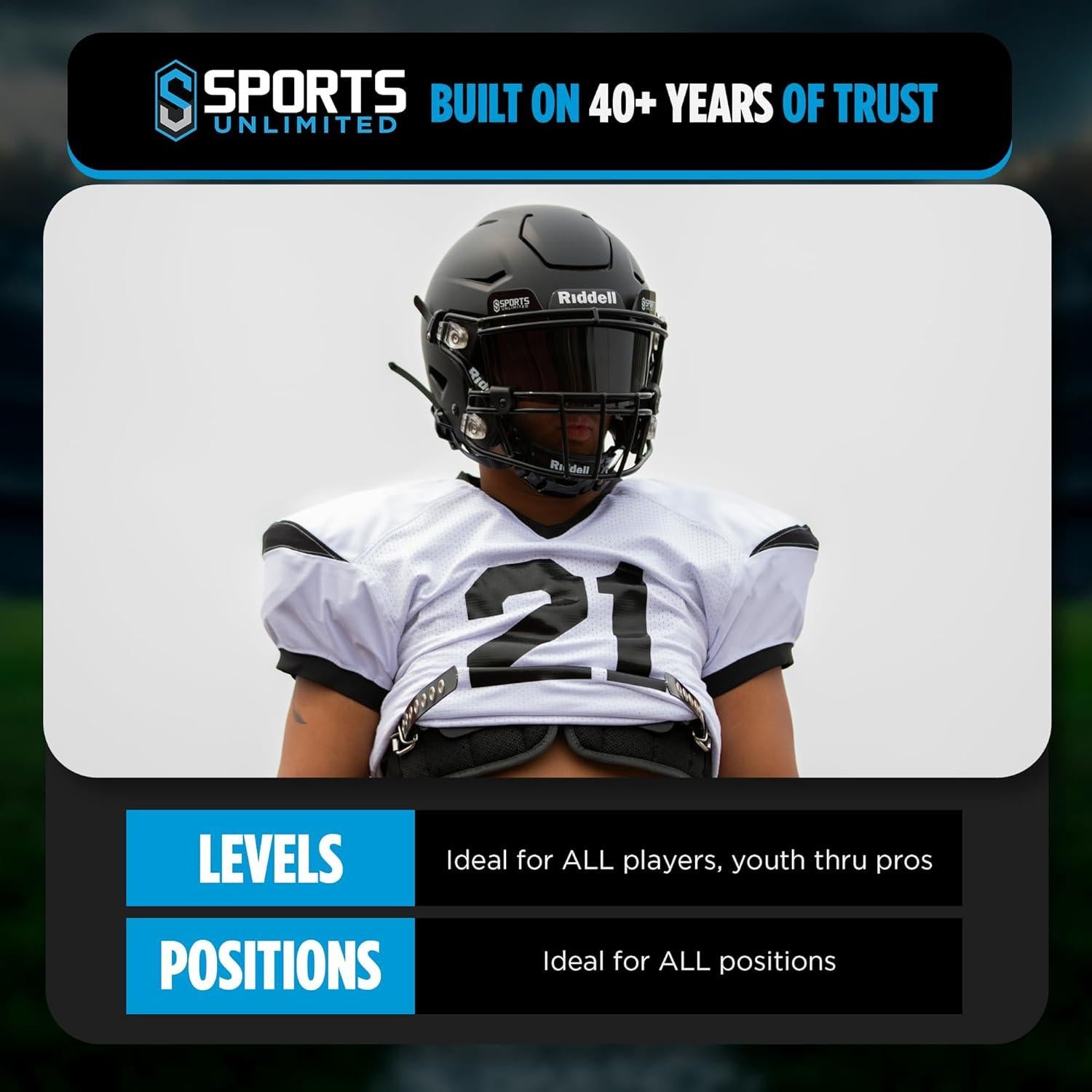 Visera Universal para Casco de Fútbol Sports Unlimited - Antiempañante