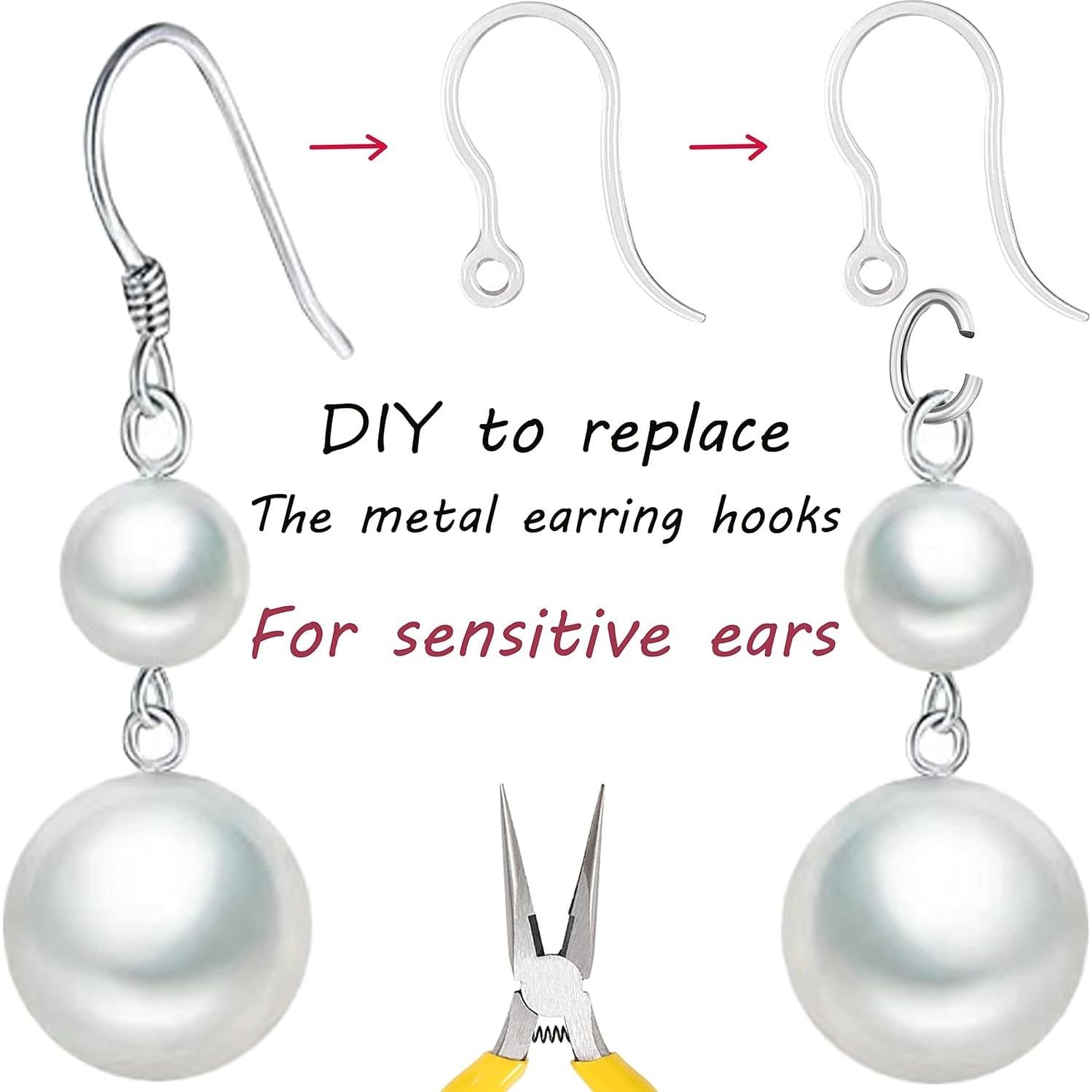 60 Ganchos de Aretes Plásticos Anti-Alergia OwlkOrmy 5 en 1