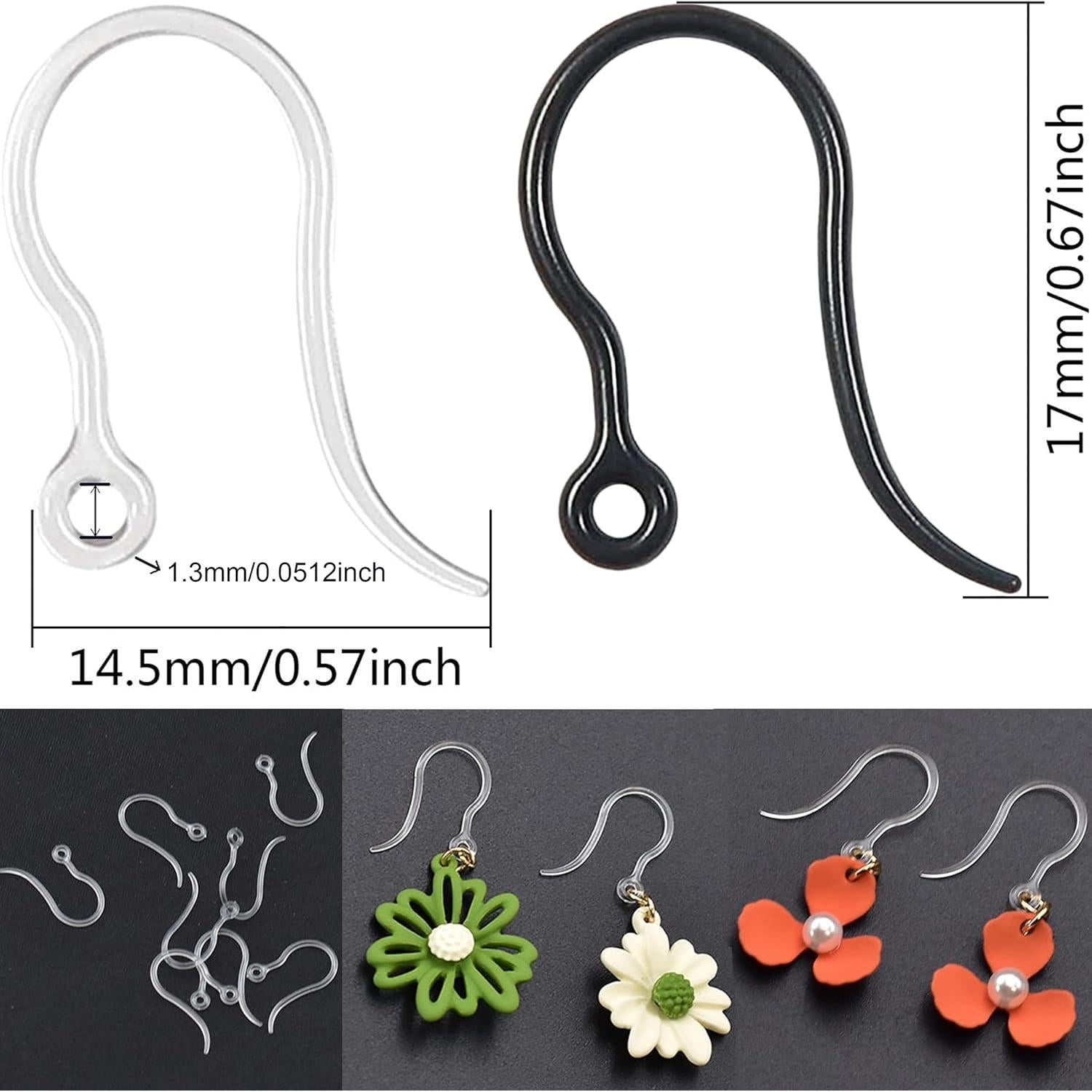 60 Ganchos de Aretes Plásticos Anti-Alergia OwlkOrmy 5 en 1