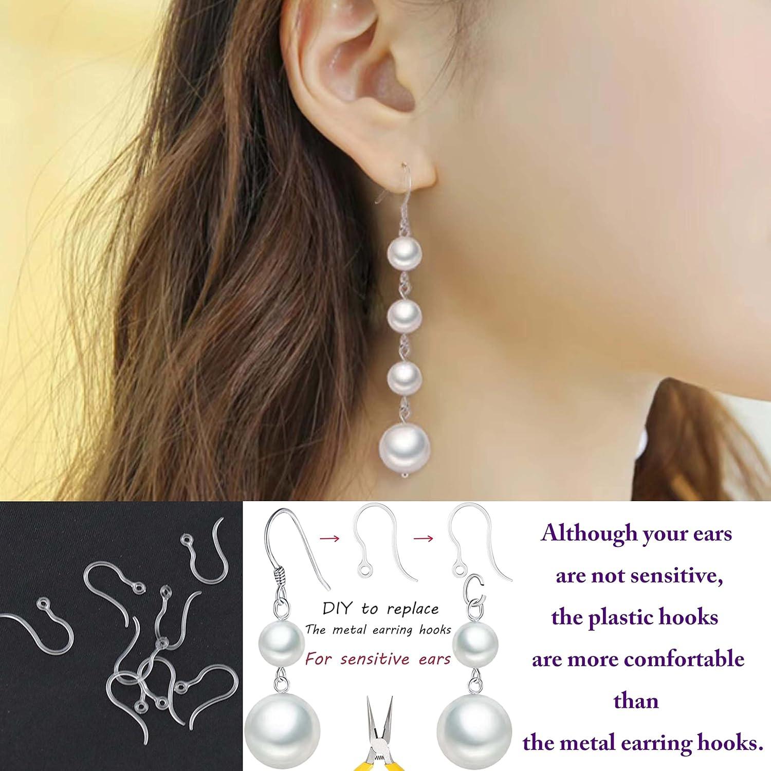 60 Ganchos de Aretes Plásticos Anti-Alergia OwlkOrmy 5 en 1