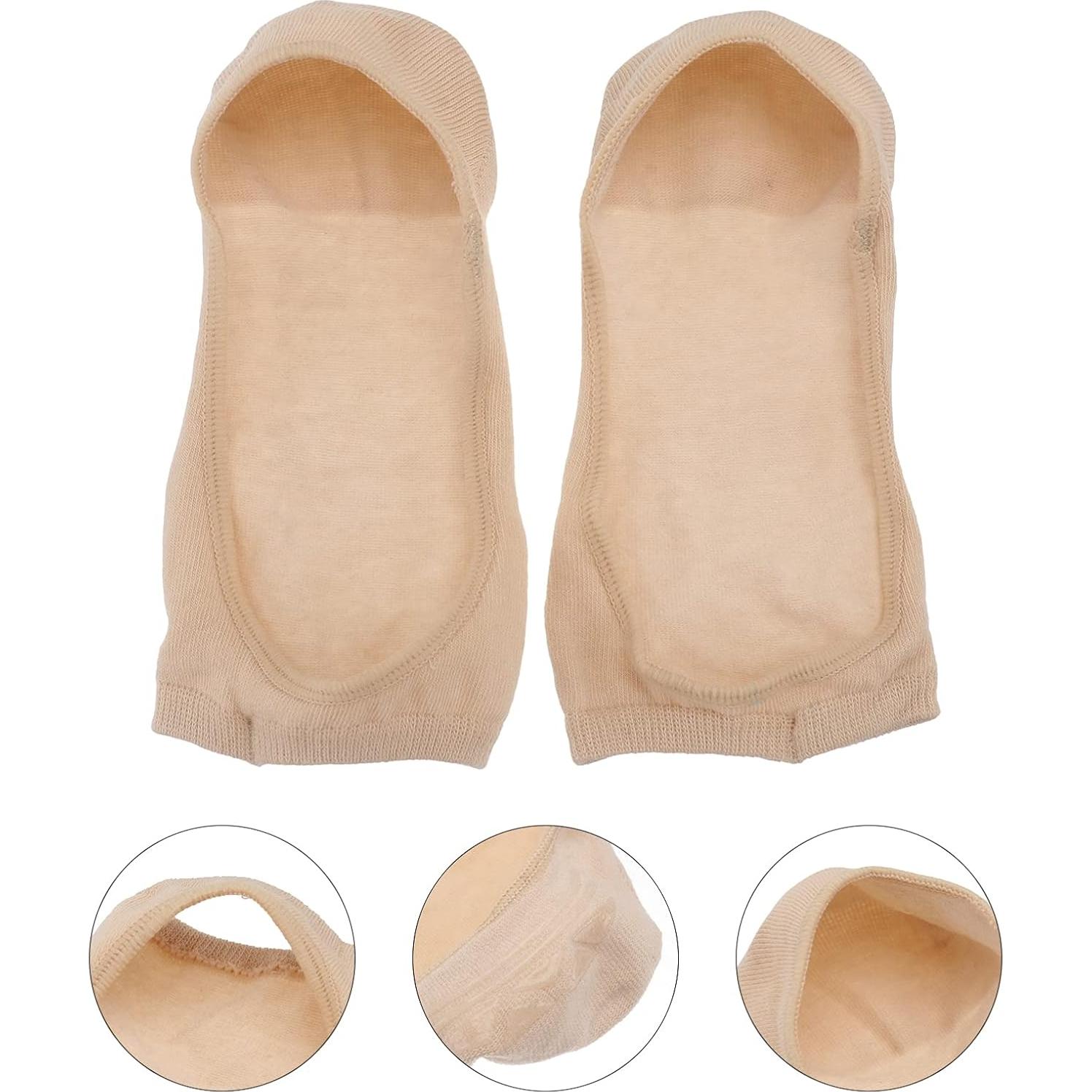 Calcetines de mujer antideslizantes de algodón negro - 26x7 cm